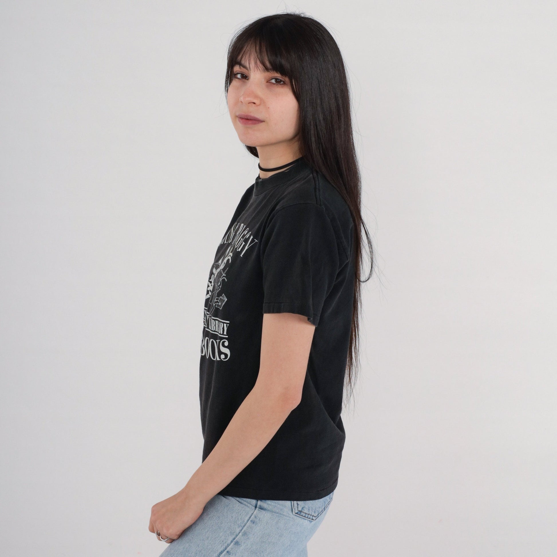 90s Hemet Public Library Graphic Tee Going Buggy For Books Small