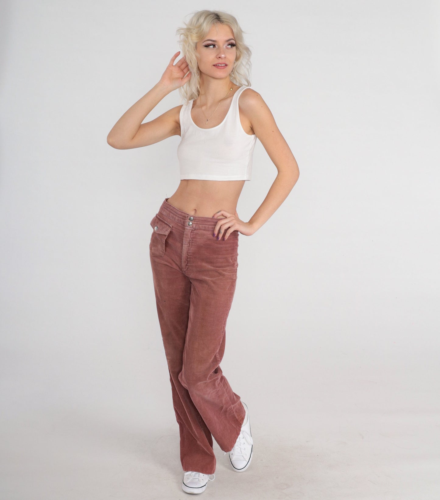 70s Stubbies Brown Corduroy Straight Leg Pants Mid Rise Extra Small