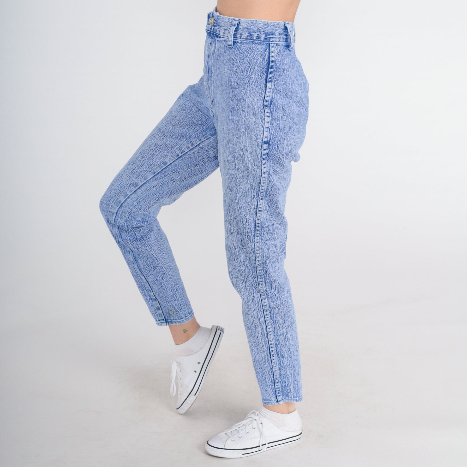 90s Acid Wash High Waist Skinny Jeans Denim Republic Blue Extra Small XS