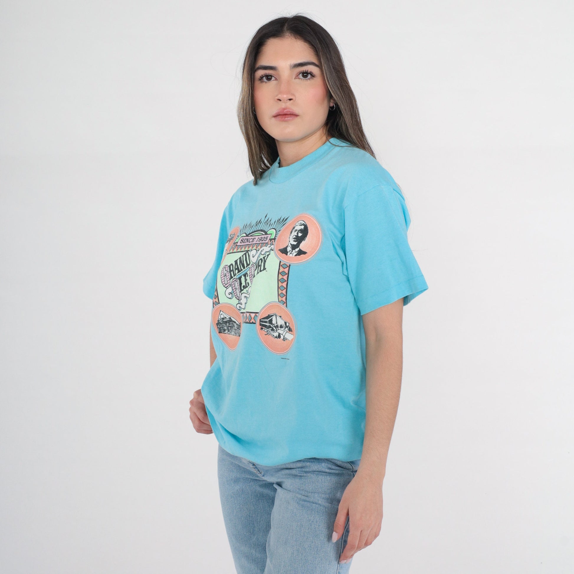 90s Grand Ole Opry Nashville Concert Graphic Tee Blue Single Stitch Medium