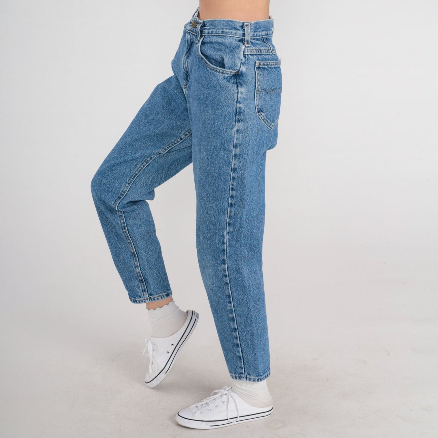 Lee Riders 90s High Waist Tapered Jeans Blue Denim Small
