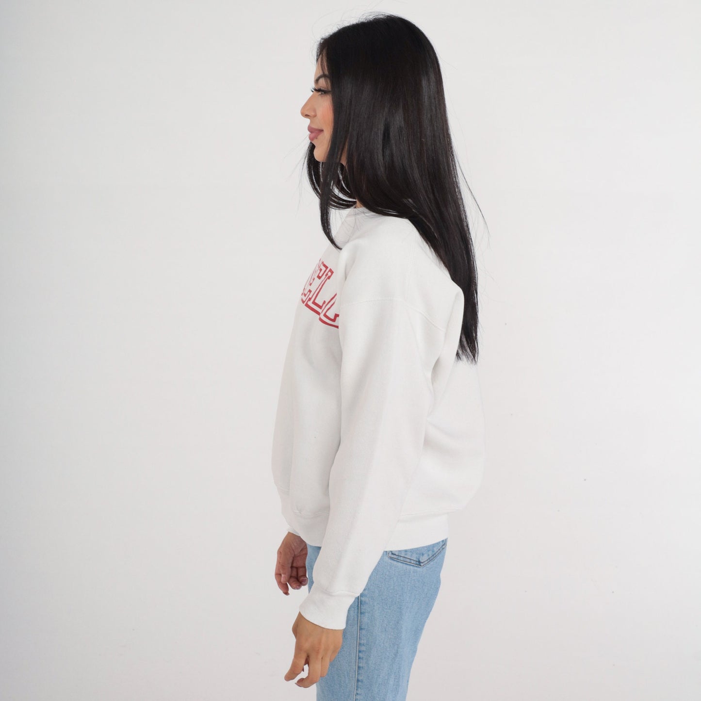 90s Cornell University Sweatshirt White Logo Crewneck Jansport Large