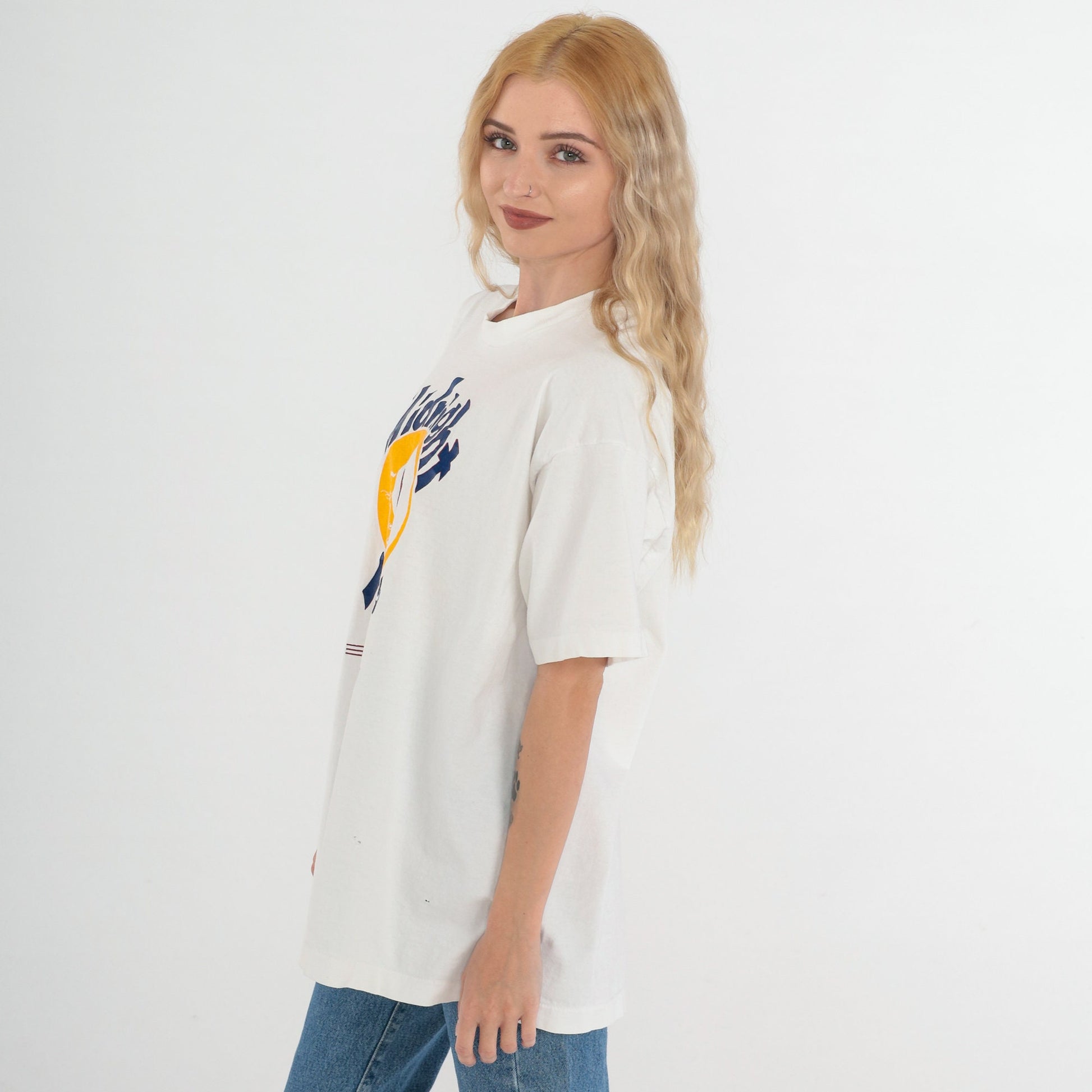 1992 Midnight Madness Arkansas Razorbacks Basketball T-Shirt White Graphic Tee XL
