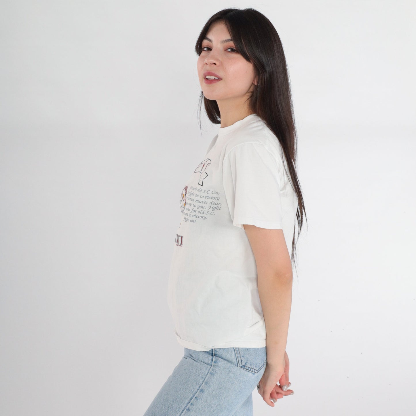90s USC Trojans Alumni Graphic T-Shirt White Cotton Medium