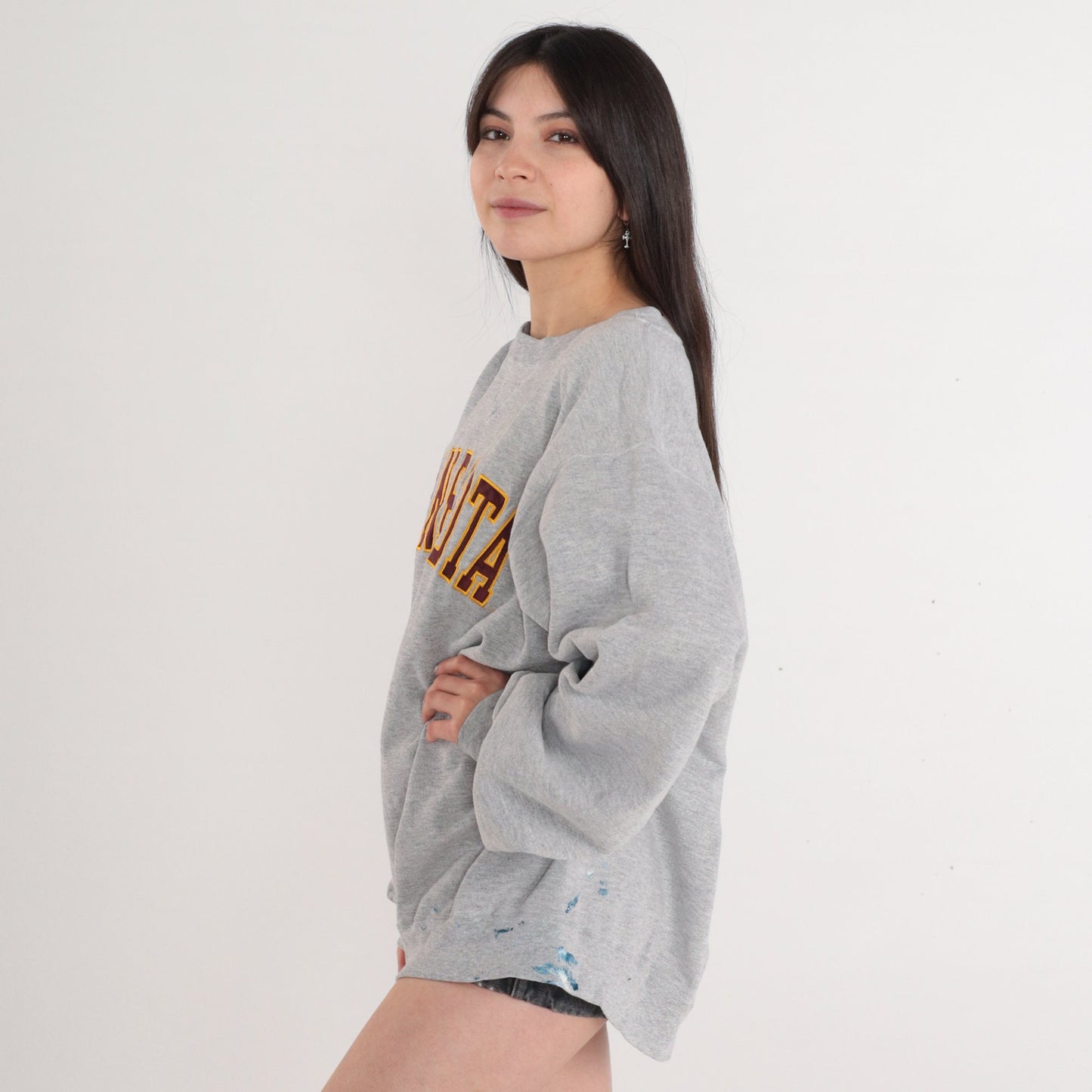 00s Champion Minnesota Golden Gophers Sweatshirt Heather Grey XL