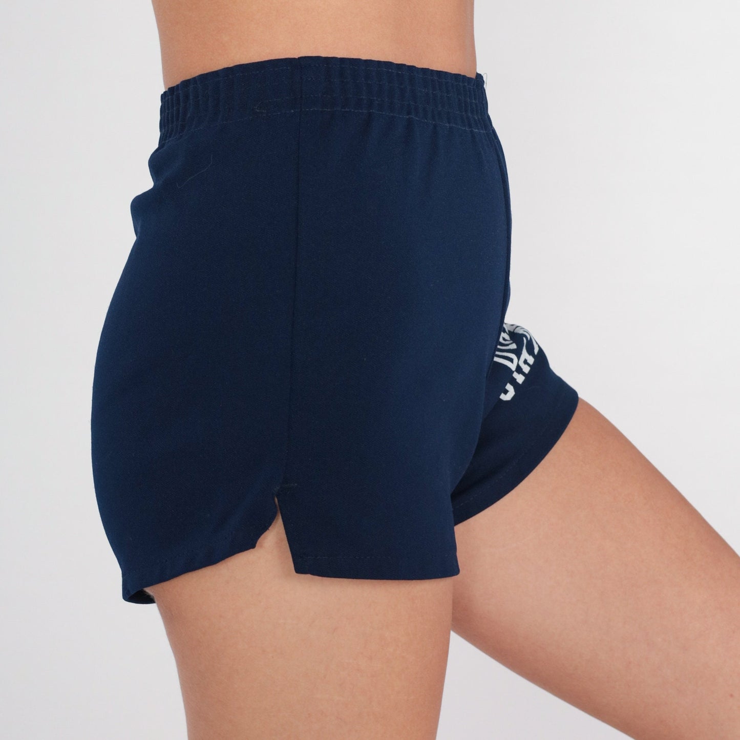 80s Utah State University Navy Jogging Shorts Extra Small XS