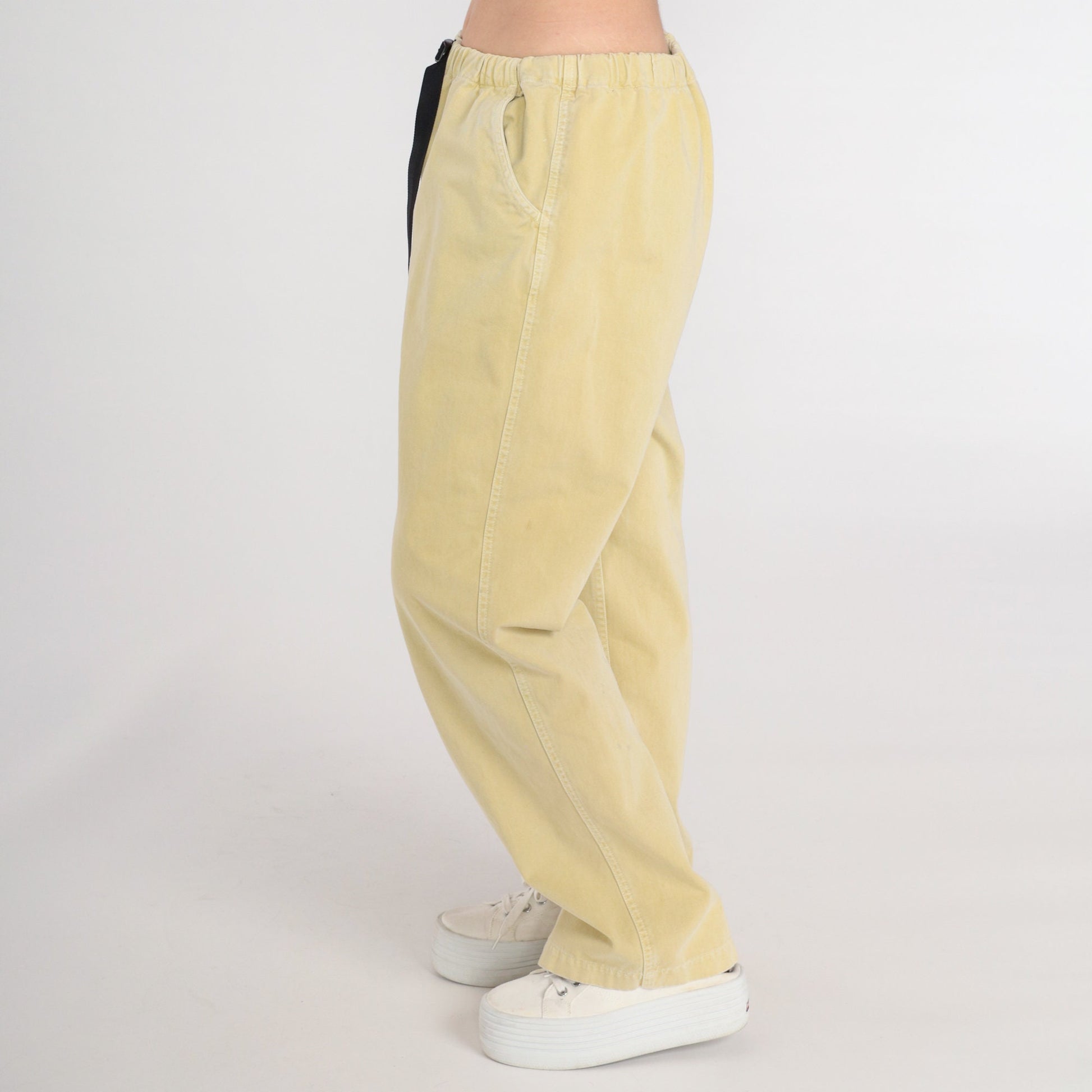 90s Gramicci Yellow Drawstring Pants Cotton Climbing Wear Extra Large