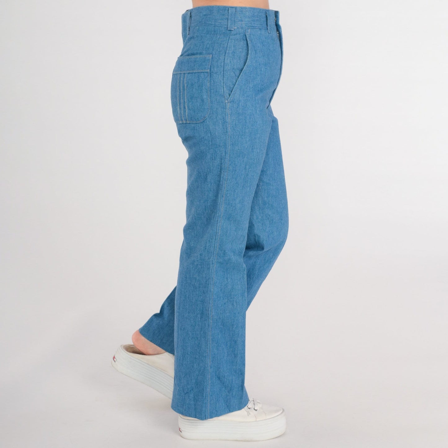 70s Haggar High Waist Straight Leg Jeans Blue Denim Small