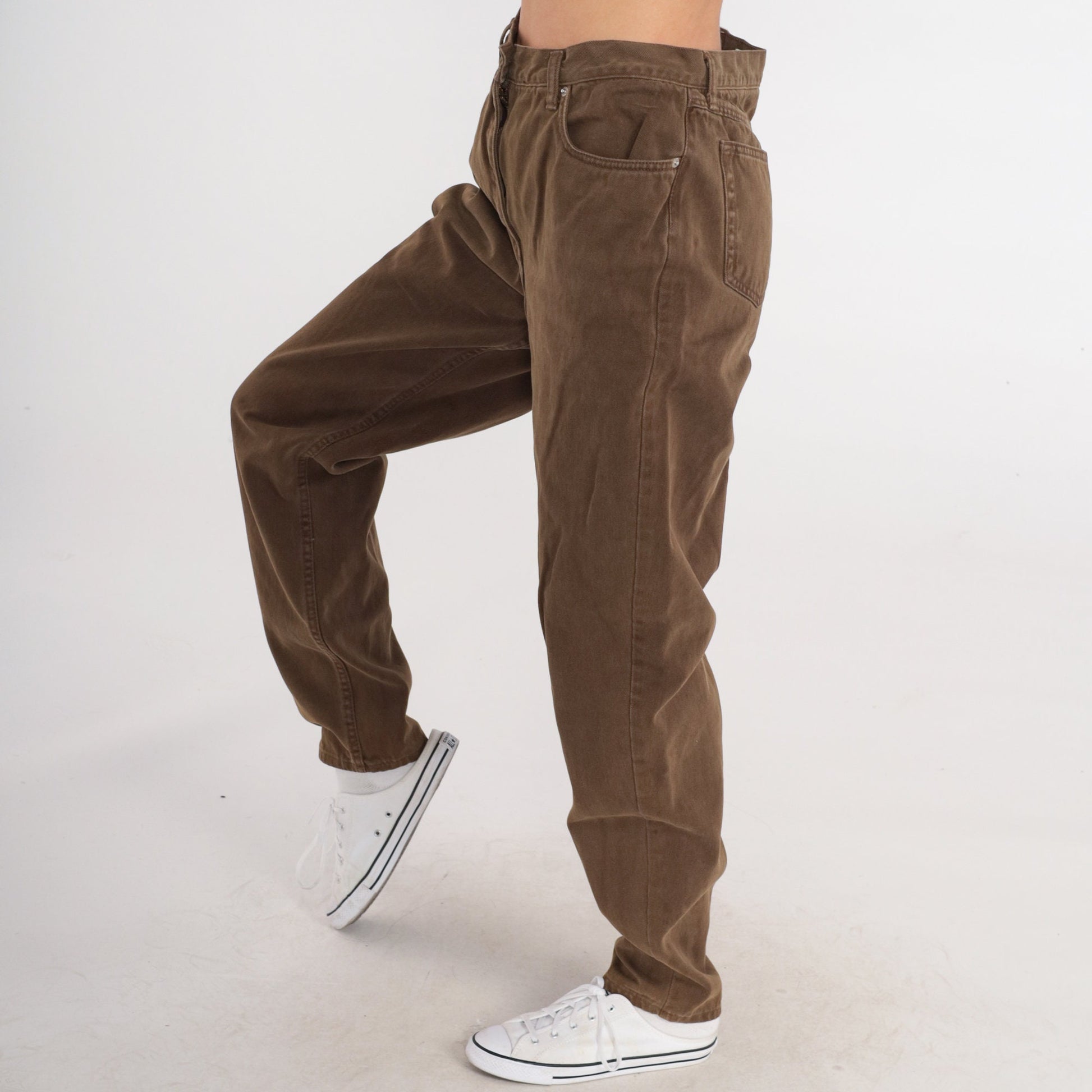 90s Ann Taylor Brown Mom Jeans High Rise Tapered Denim 12L