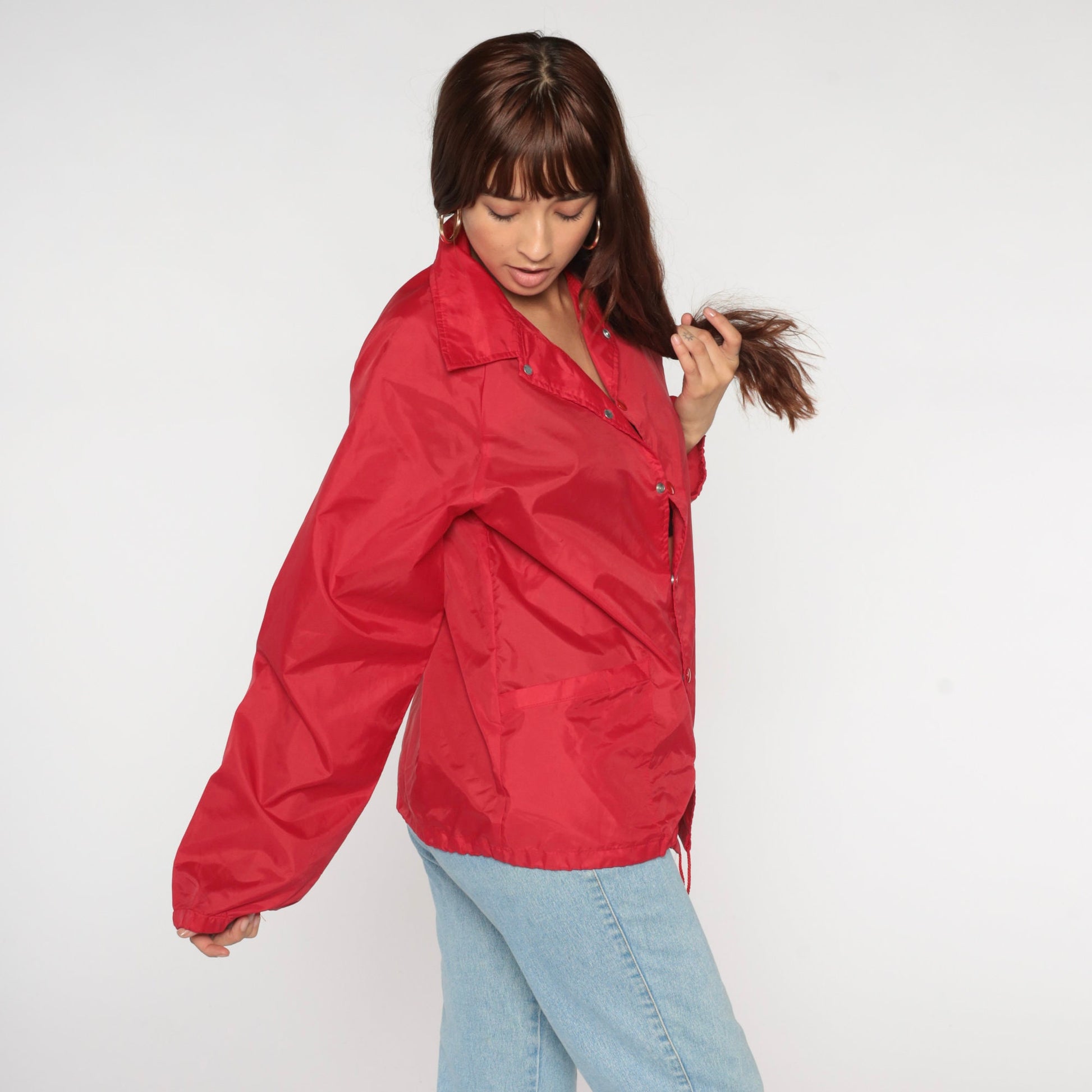 70s Auburn Sportswear Casino Windbreaker Red Sam's Town Gold River Laughlin Nevada Medium