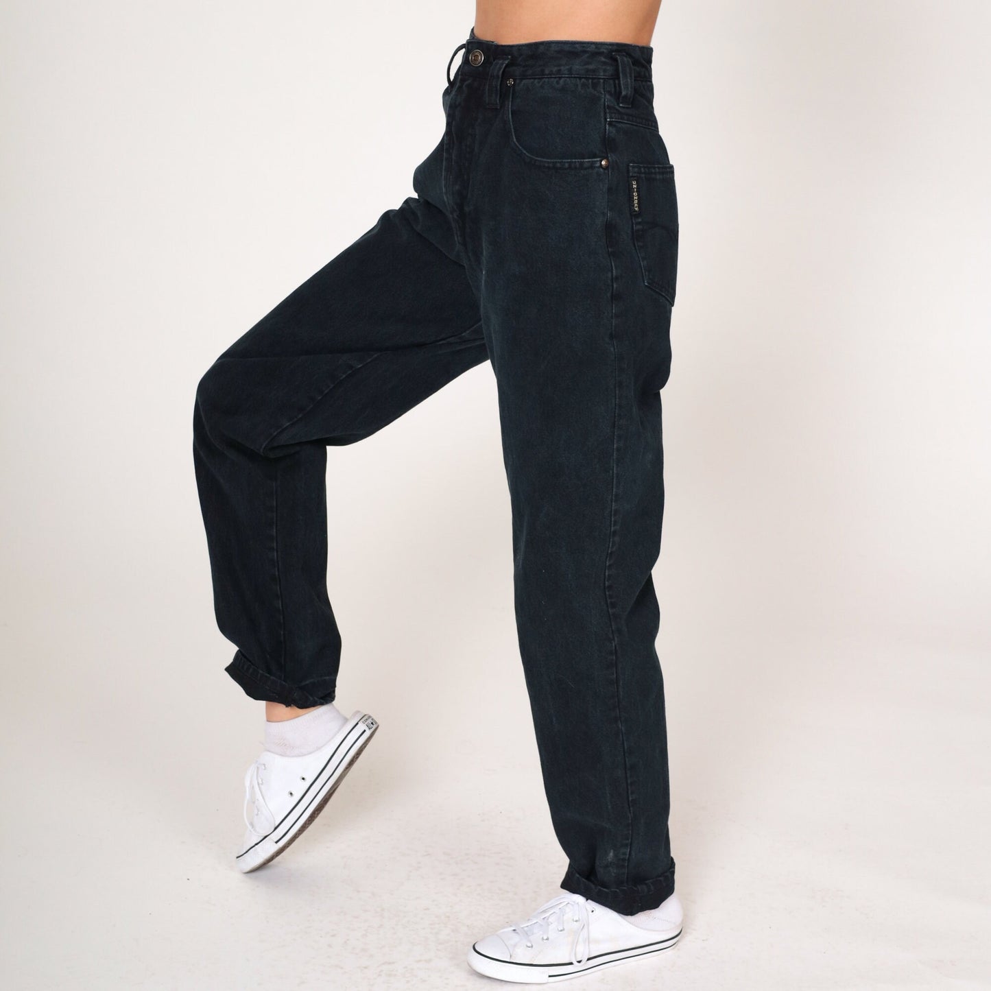 00s Union Bay Black High-Rise Tapered Mom Jeans Small S