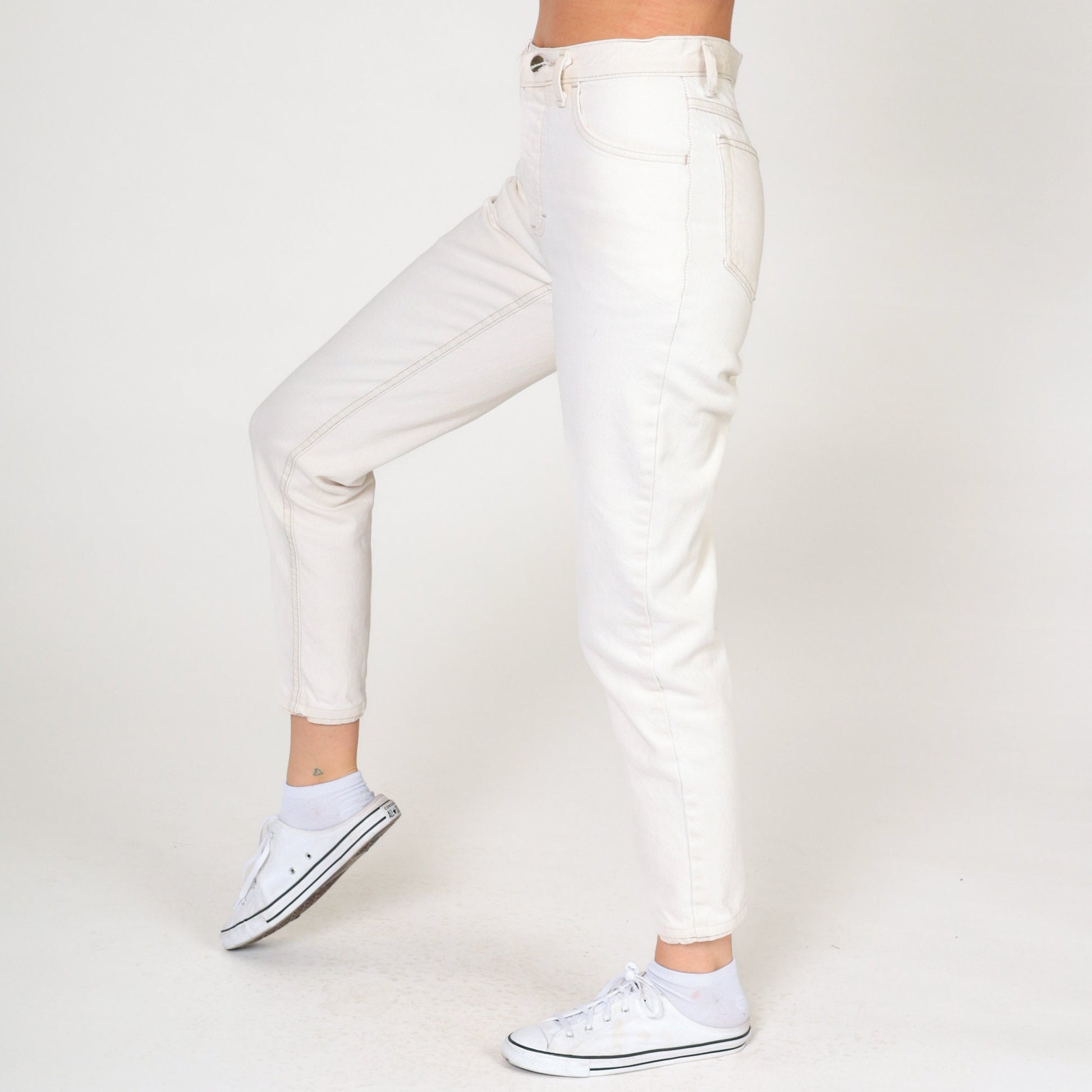 00s The London Jean White Skinny Jeans Mid Rise Cotton Extra Small