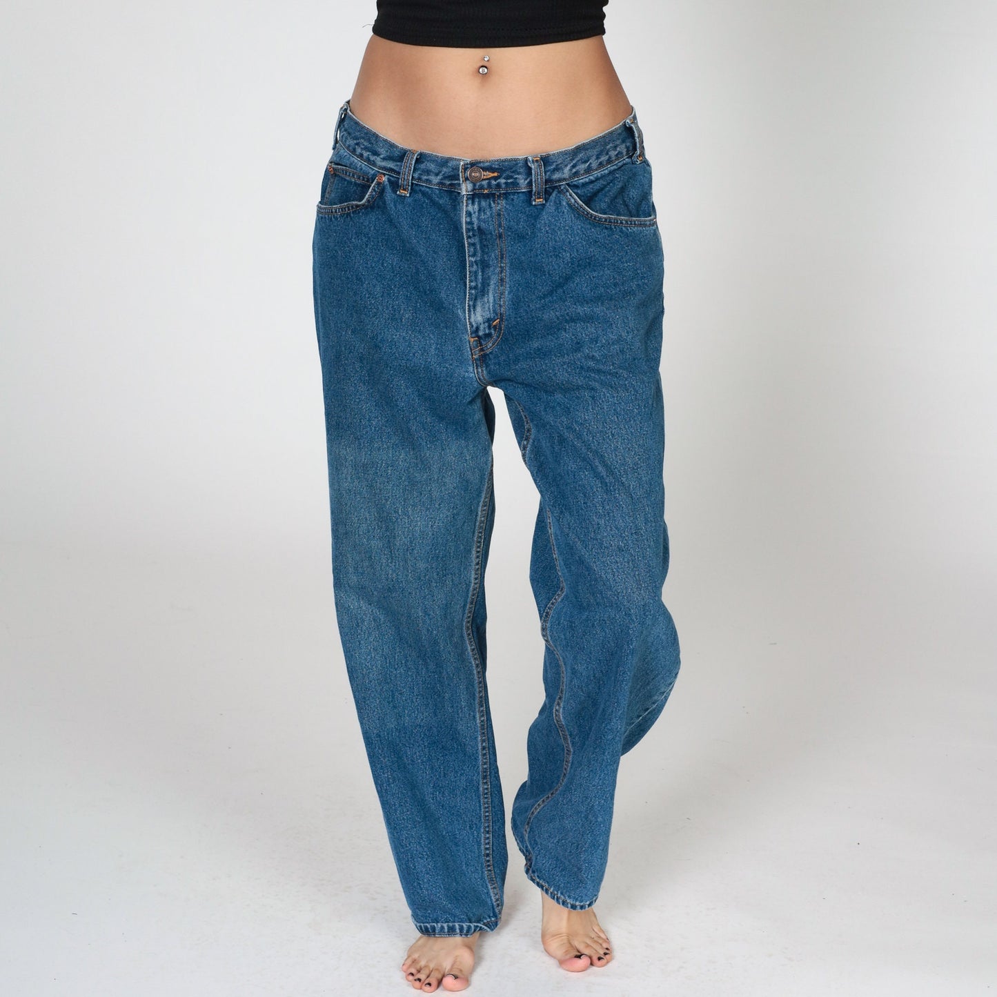 Levi's Y2K High-Waist Straight Leg Jeans Blue Denim 36x30