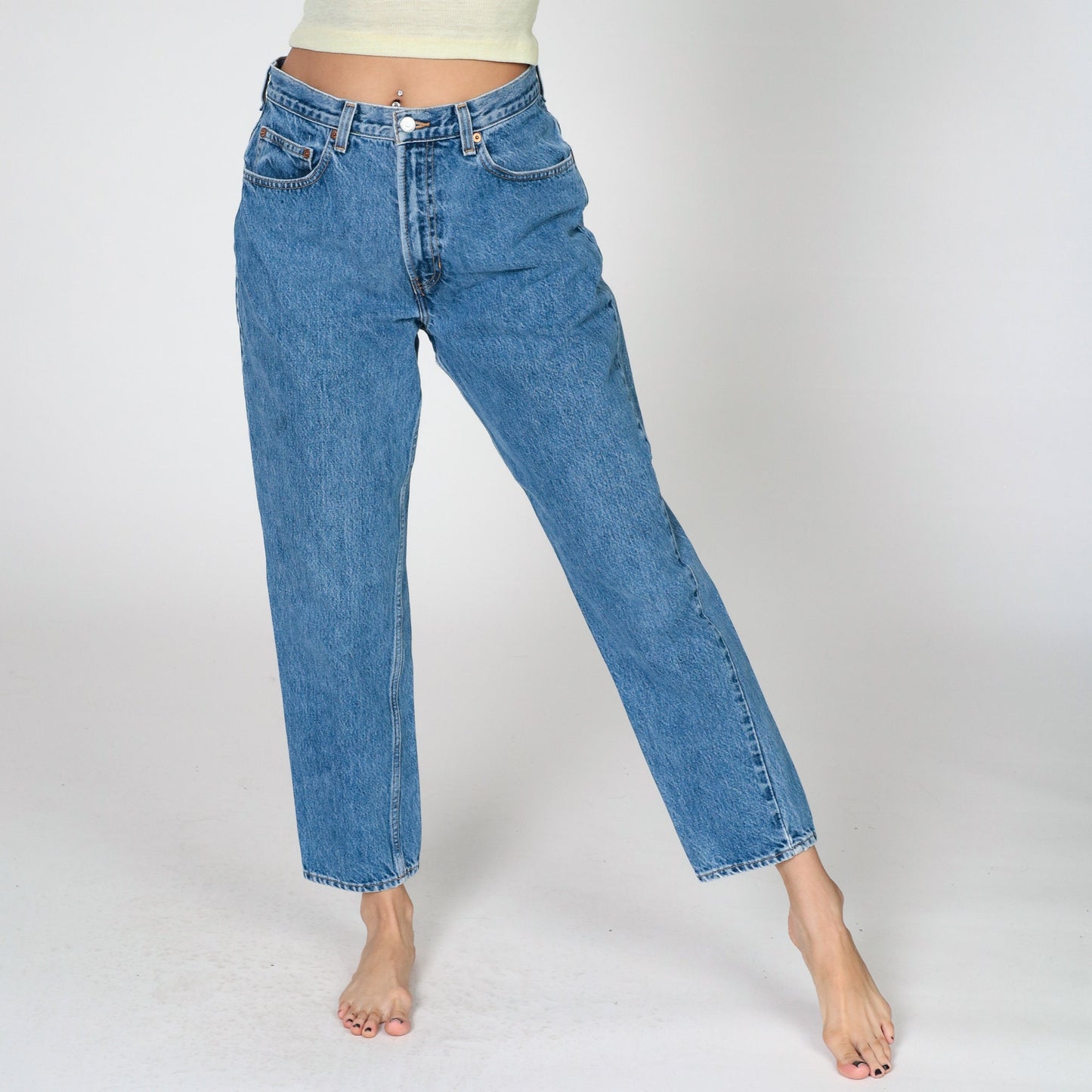 00s Gap High Waisted Mom Jeans Blue Denim Straight Leg Medium M