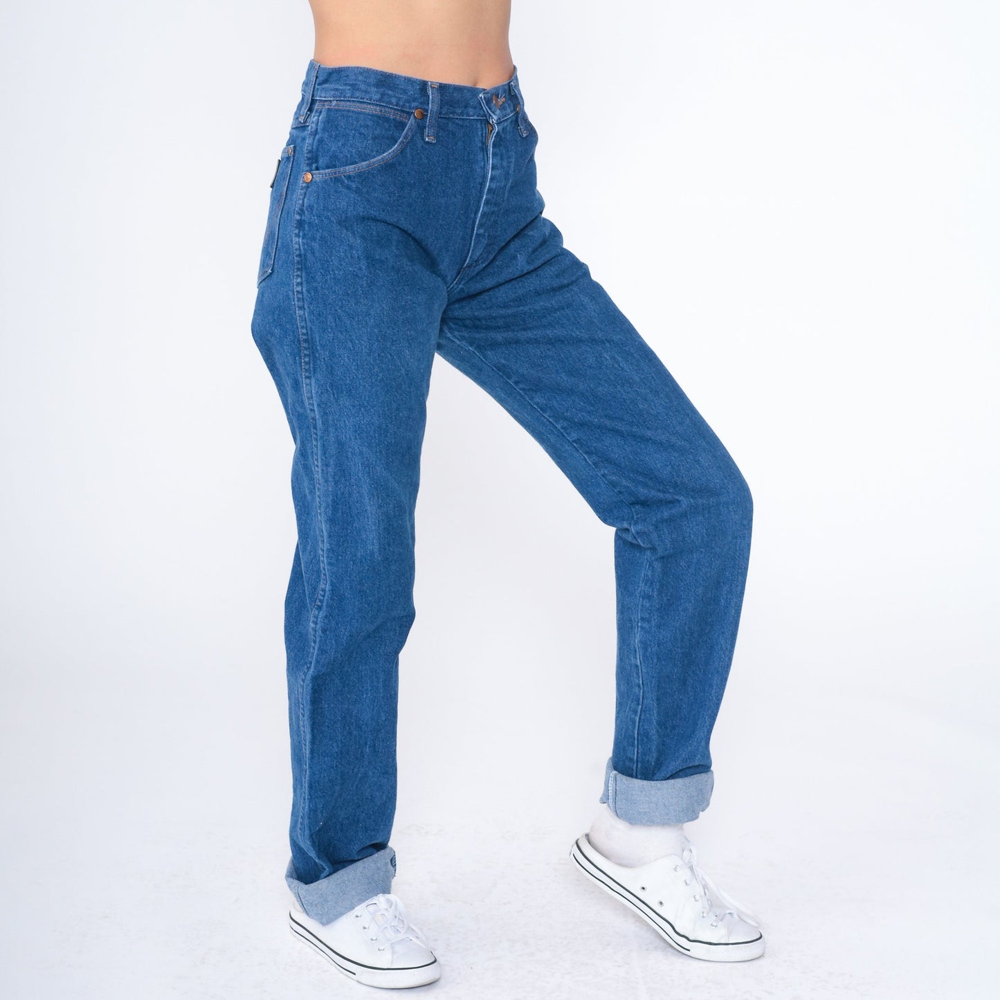 90s Wrangler Straight Leg Jeans Mid Rise Blue Denim Small 28