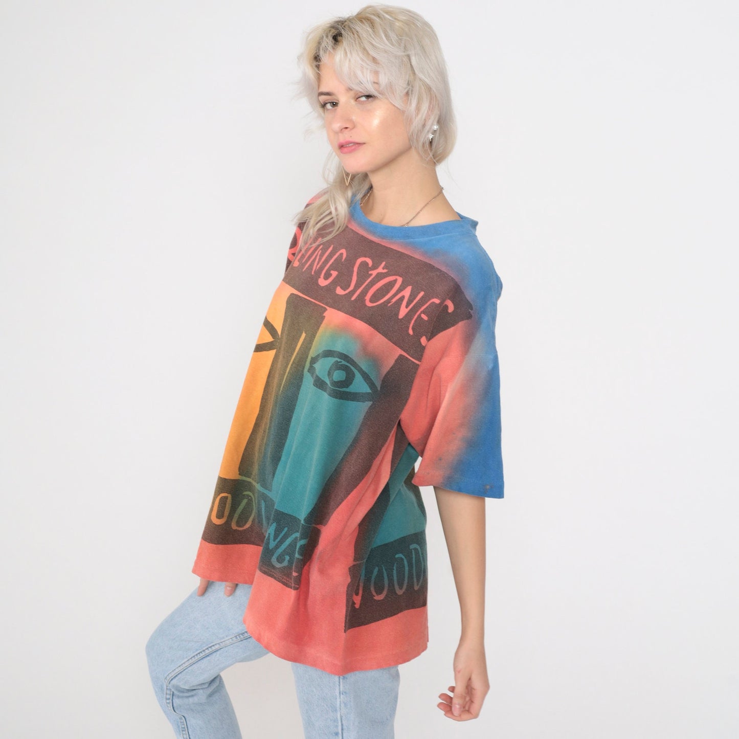 1994 Rolling Stones Voodoo Lounge Tour Tie Dye Band Tee Extra Large XL