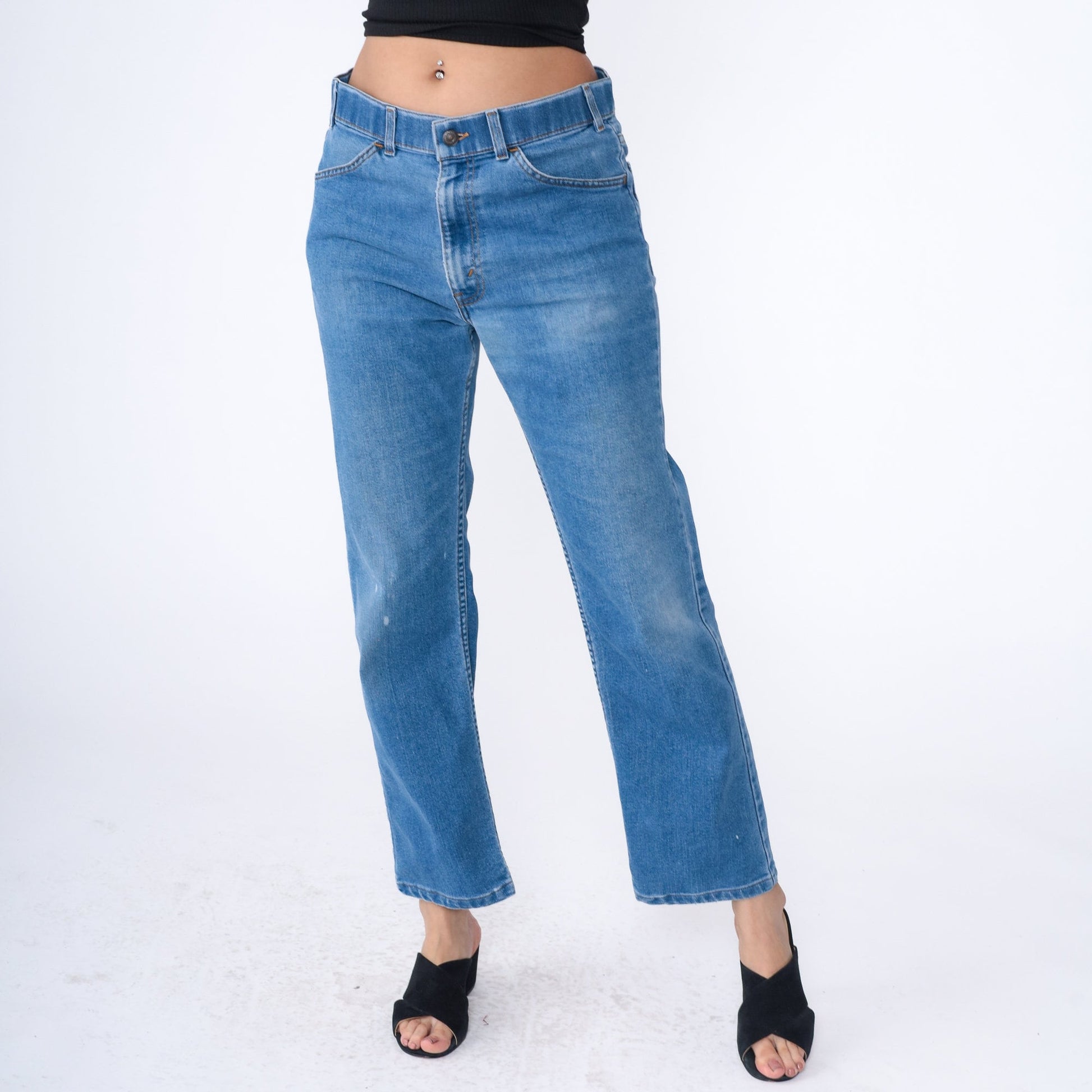 90s Levi's Bootcut Jeans High Rise Faded Blue Denim Men's 33