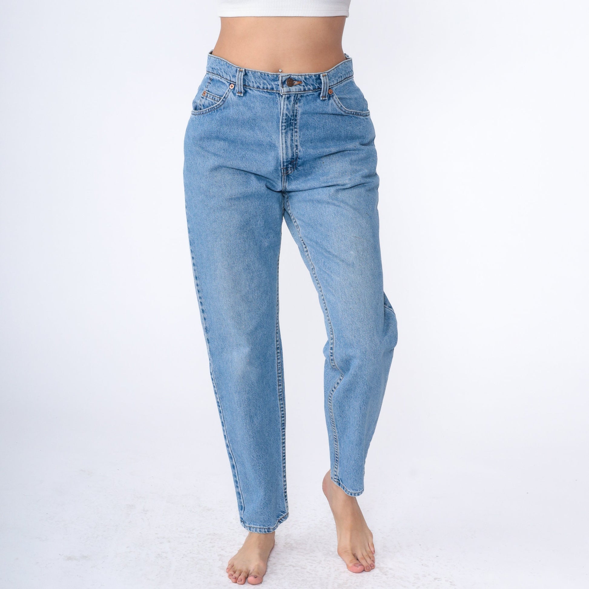 90s Levi's 951 High Waist Tapered Mom Jeans Medium Blue Denim Medium 10