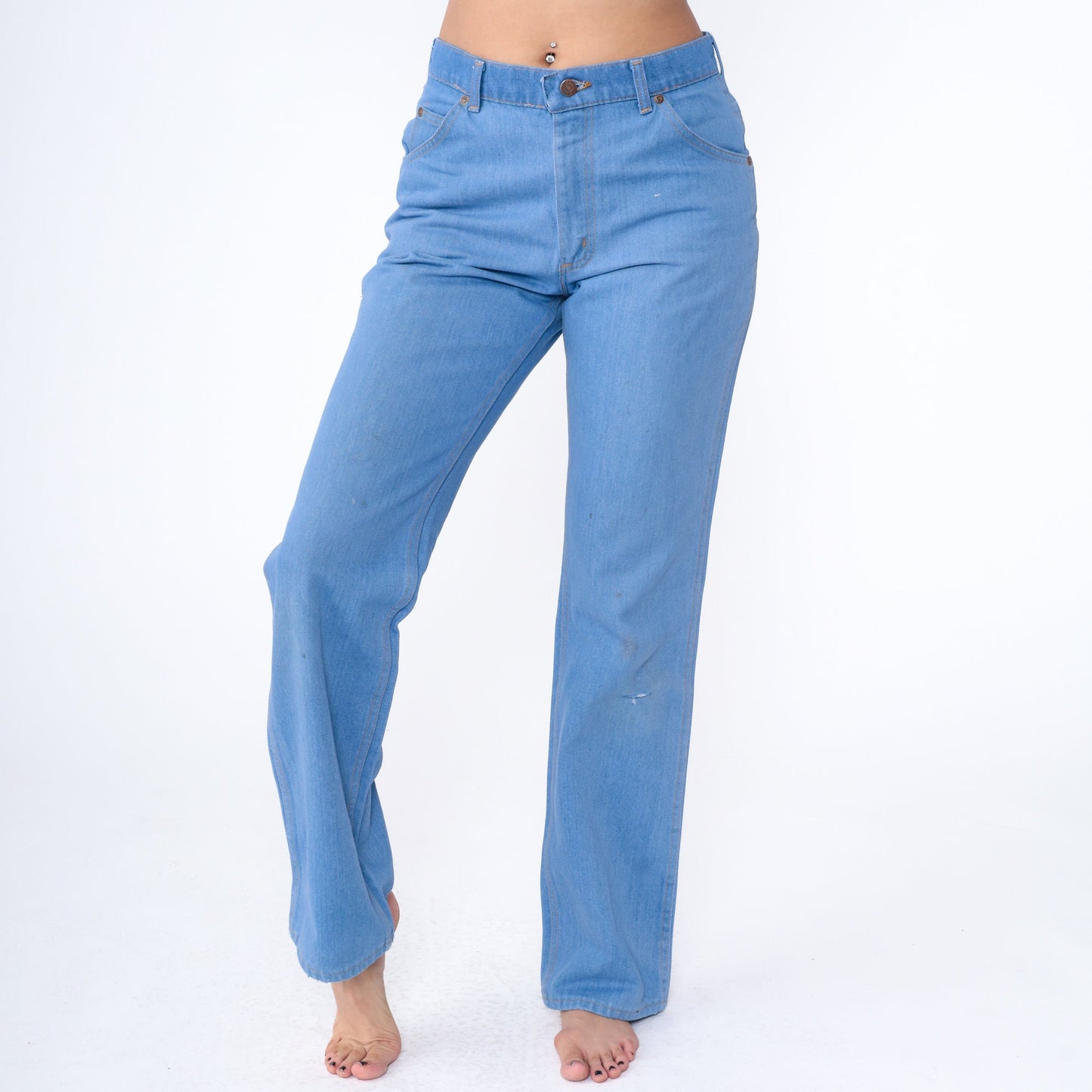80s Roebucks Bootcut Jeans Blue High Rise Denim Men's Medium 31