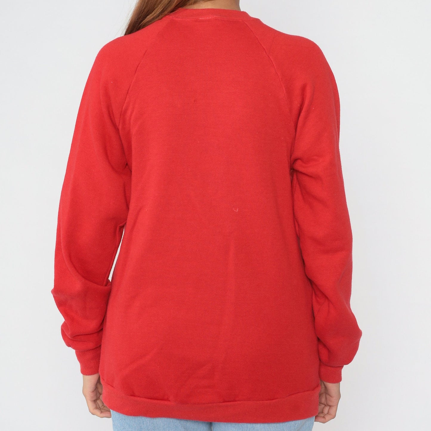 80s Best Grandpa On Earth Raglan Sweatshirt Red Graphic Crewneck Extra Large XXL