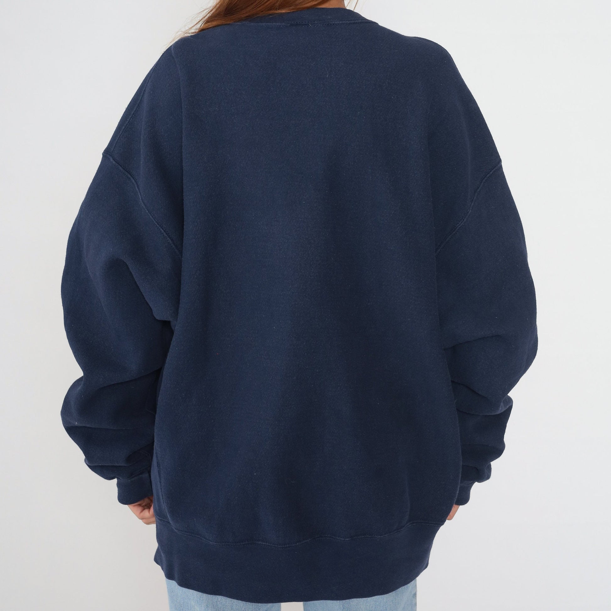 90s Lee Dolphin Graphic Sweatshirt Navy Blue Crewneck XXL