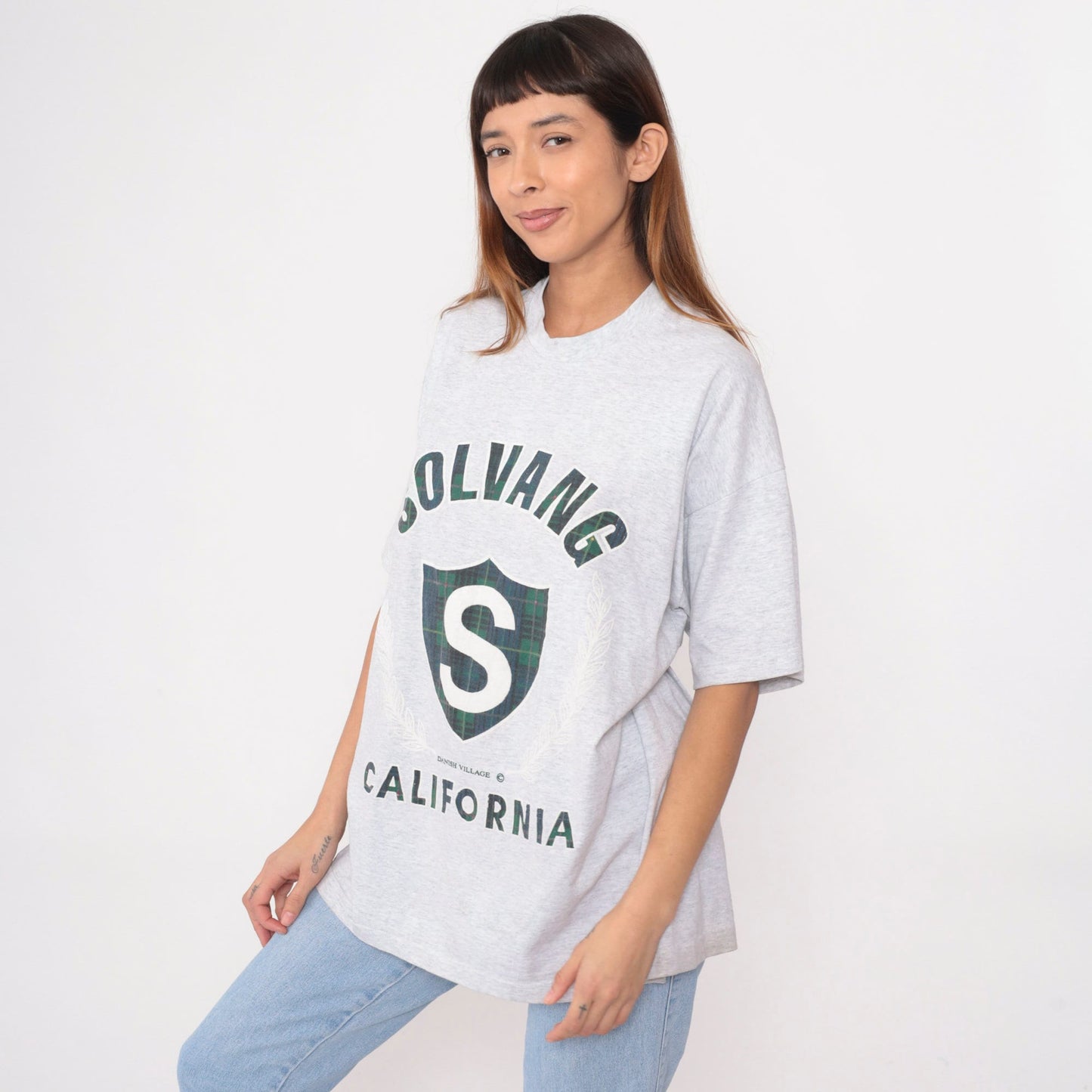 90s Solvang California Danish Village Graphic Tee Heather Grey Cotton XXL