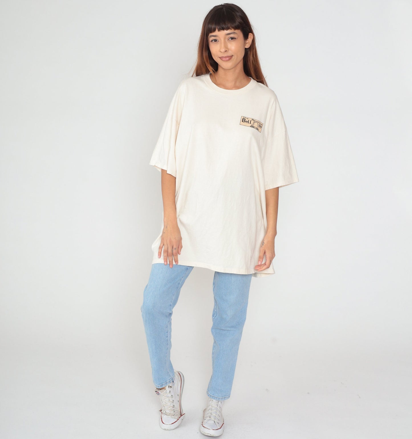 1999 Bell High School Reunion T-Shirt 90s Graphic Tee Cream XXL
