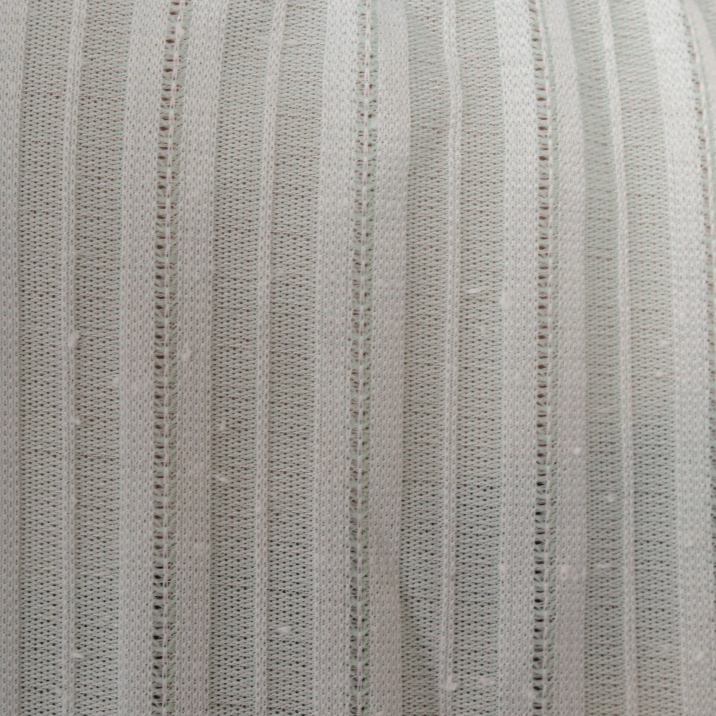 70s Pale Green Striped Midi Dress Cap Sleeve High Waist Small Medium