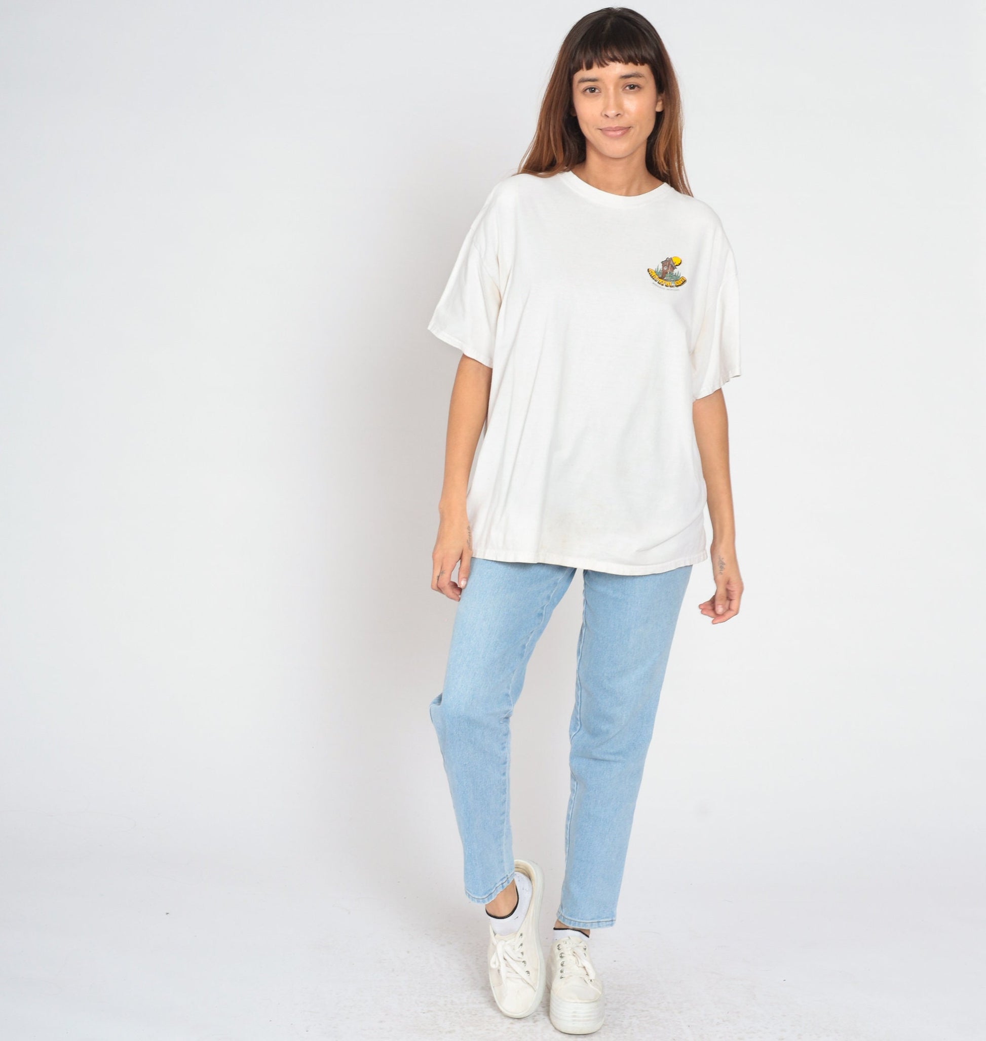 Y2K Grateful Shed Bozeman Montana Graphic T-Shirt White Cotton Extra Large XL