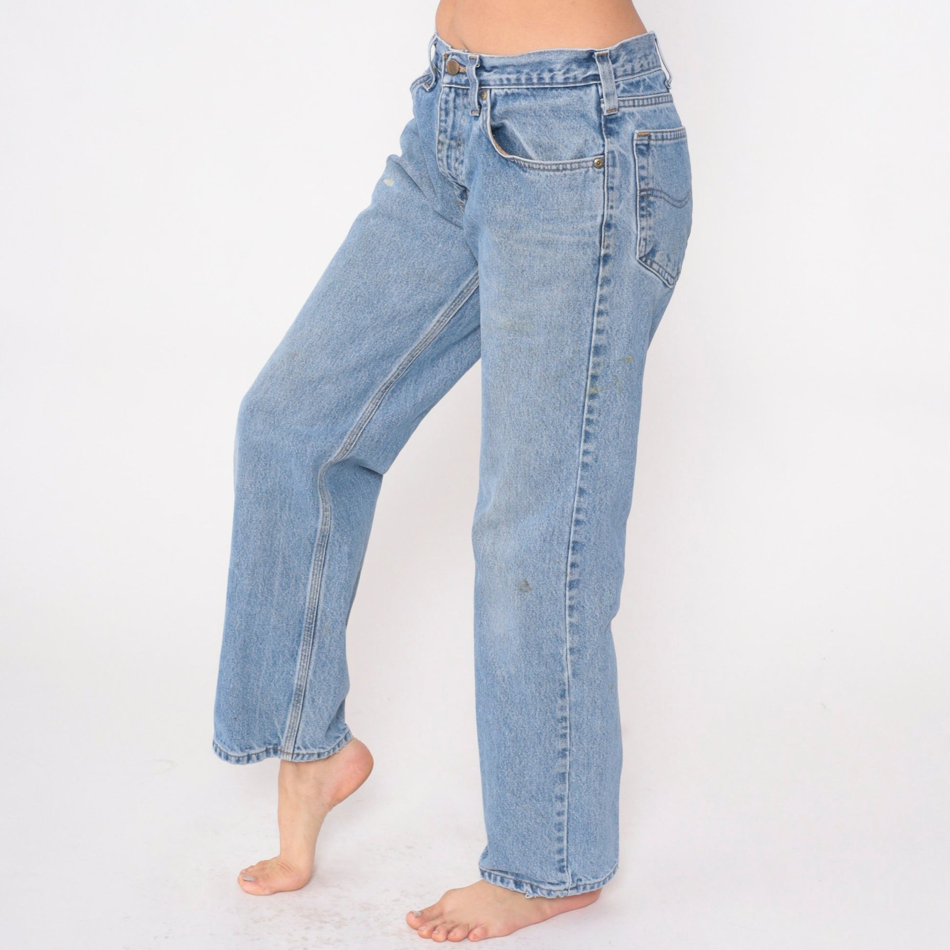 90s Carhartt Straight Leg Jeans Blue Denim Workwear 35x32