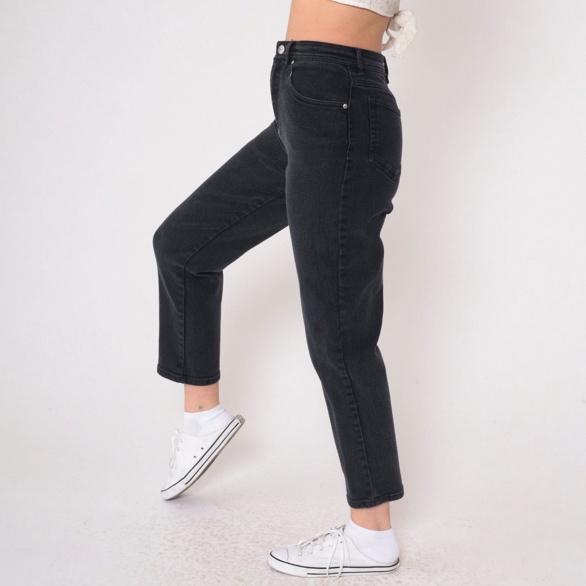 Gloria Vanderbilt 90s Black Skinny Jeans High Rise Stretch Denim Small