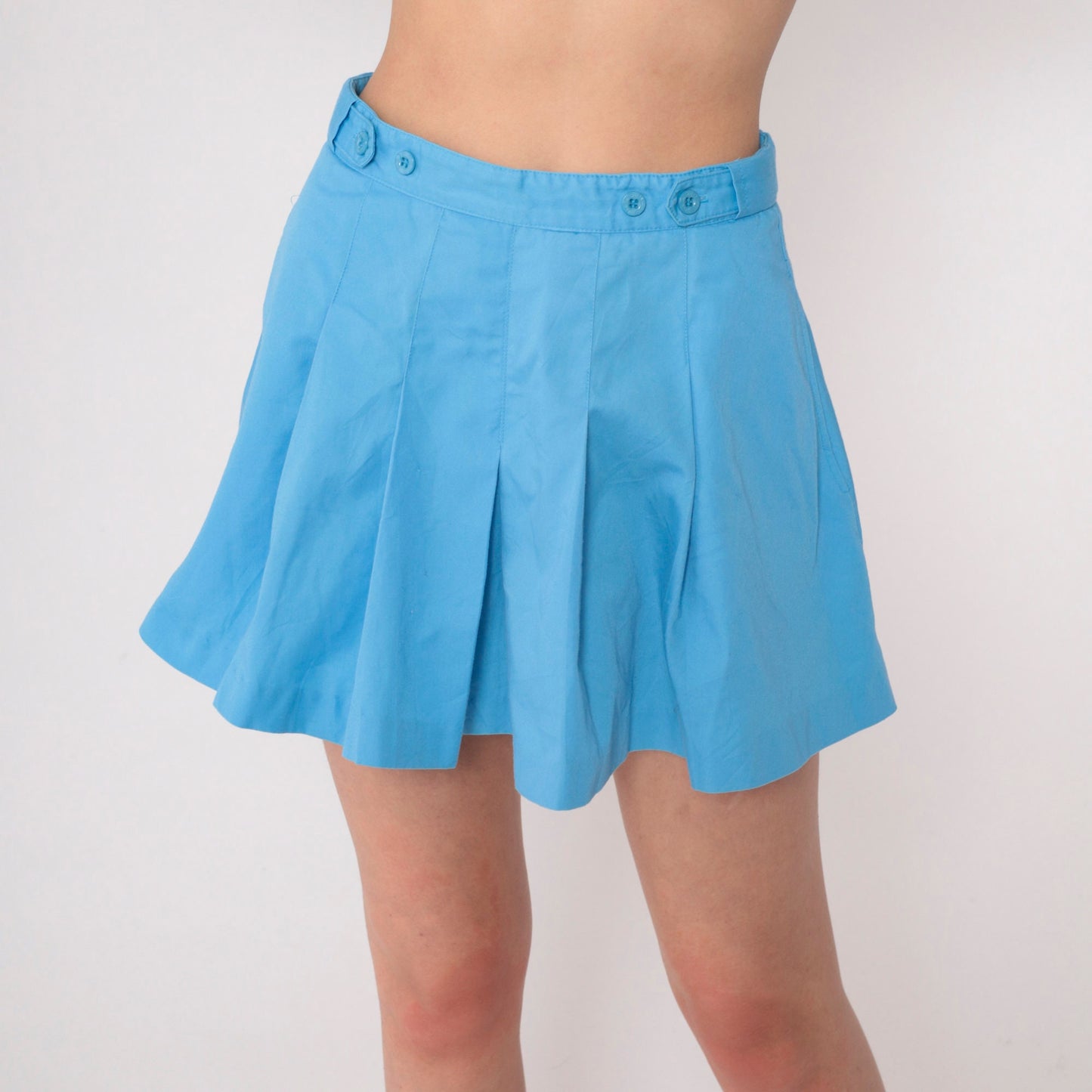Head Tennis Skirt 90s Pleated Mini Blue High Waist Small