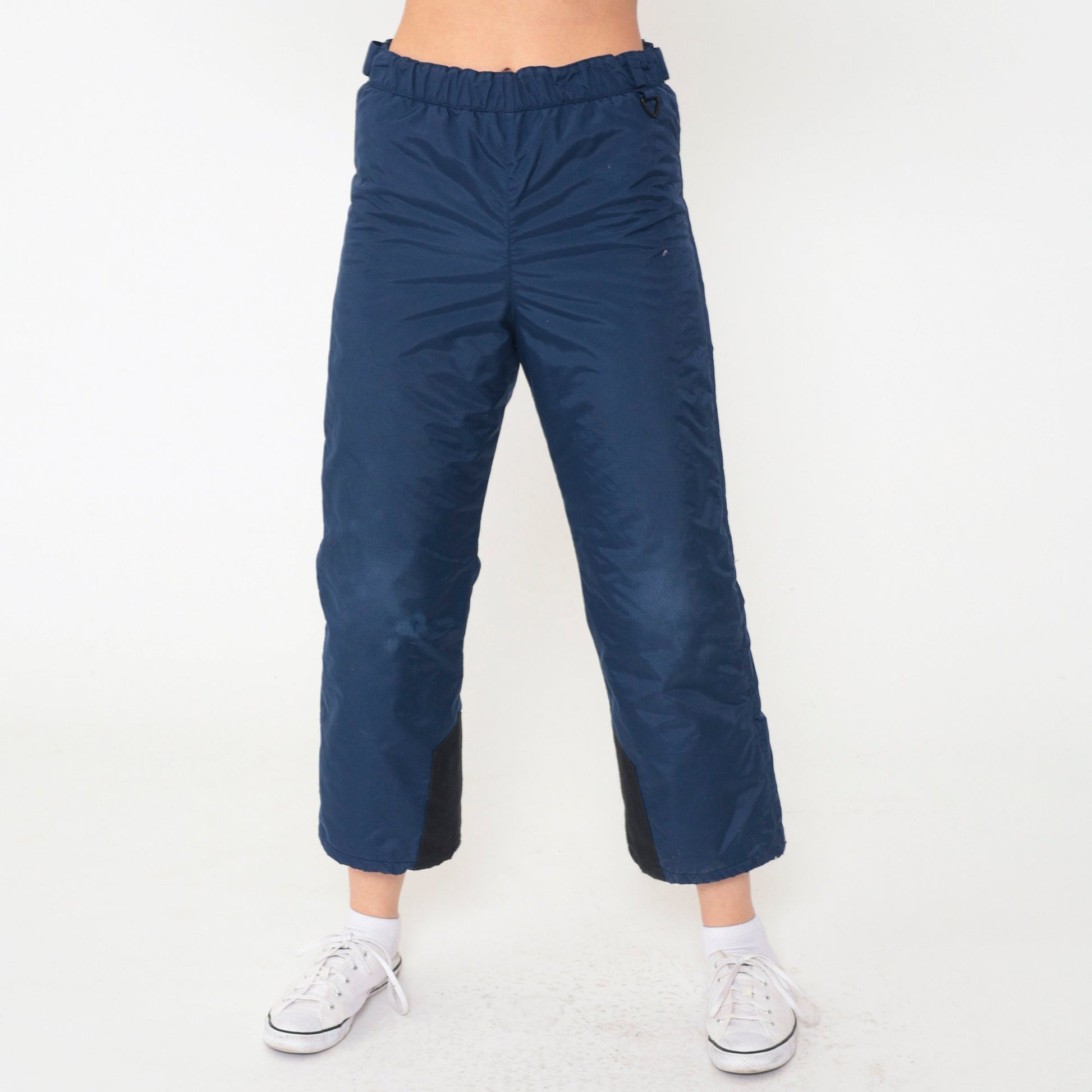 90s Columbia Navy Ski Pants Insulated Nylon Youth 10/12