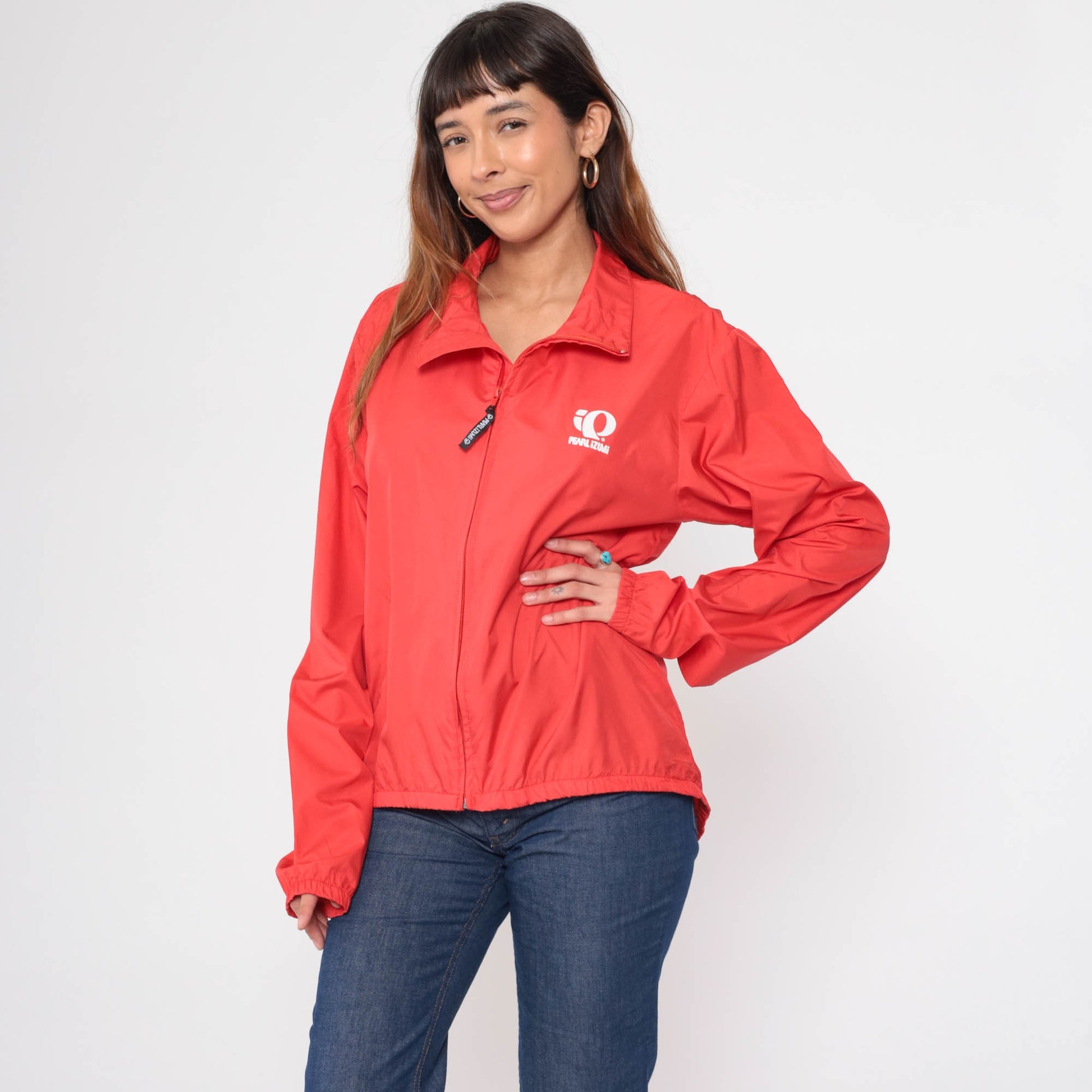Pearl iZUMi Cycling Windbreaker Red Zip-Up Jacket Large L