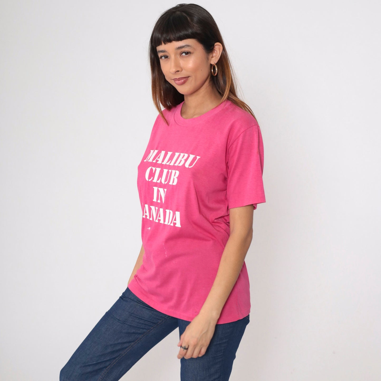 80s Malibu Club Canada Young Life Camp Graphic T-Shirt Pink Medium