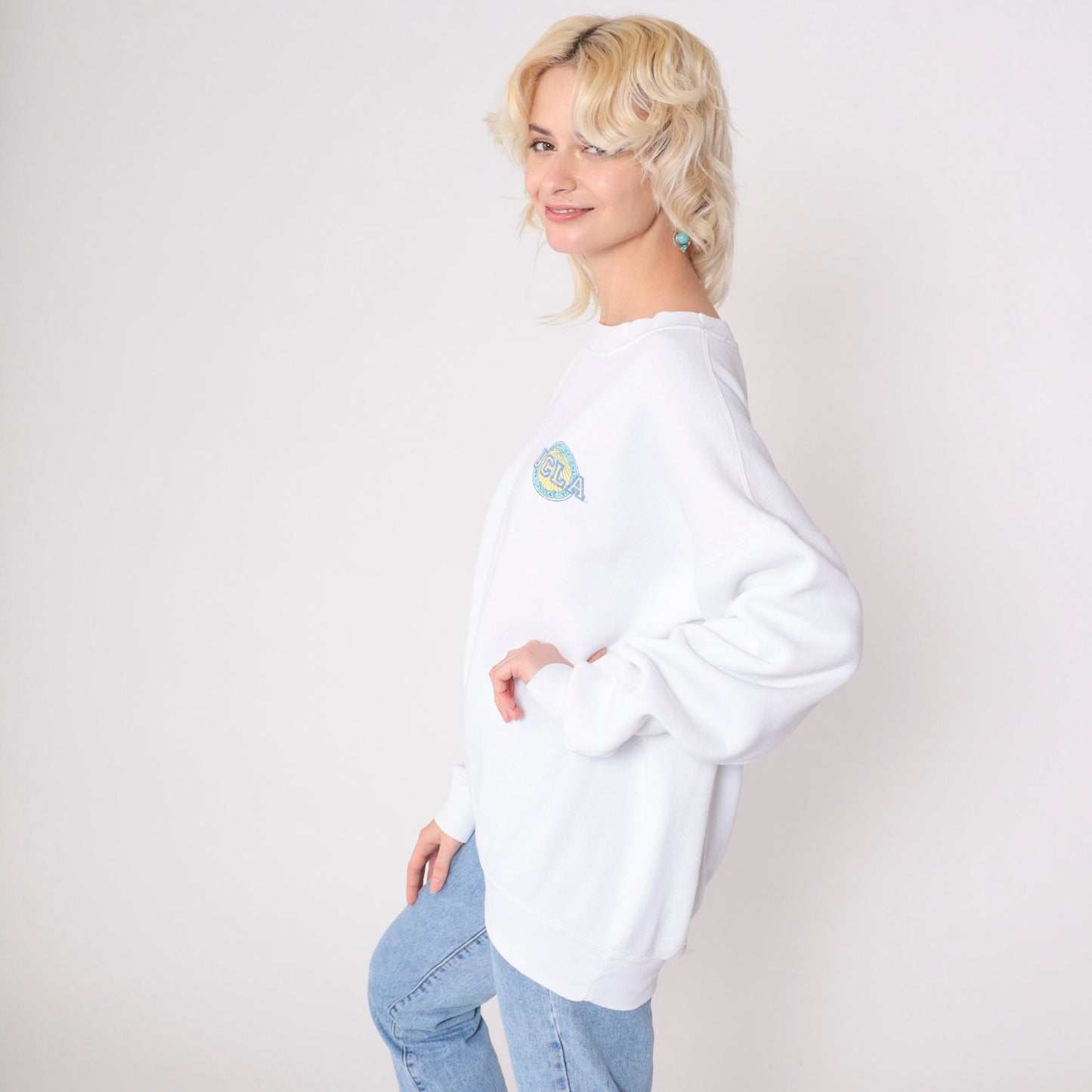 90s UCLA Graphic Sweatshirt White Crewneck College Sweatshirt Extra Large XXL
