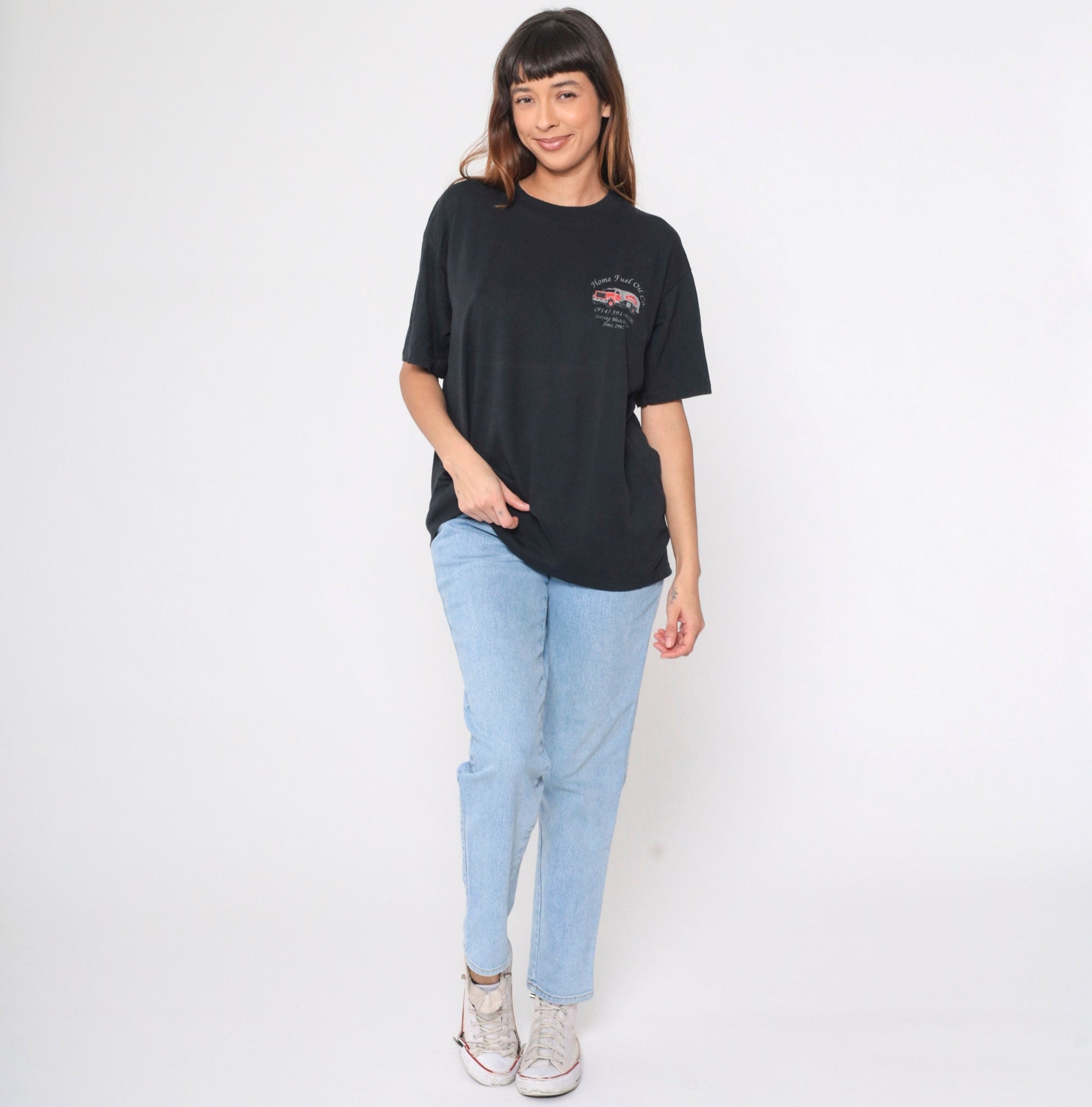 90s Home Fuel Oil Company Graphic T-Shirt Black Extra Large XL