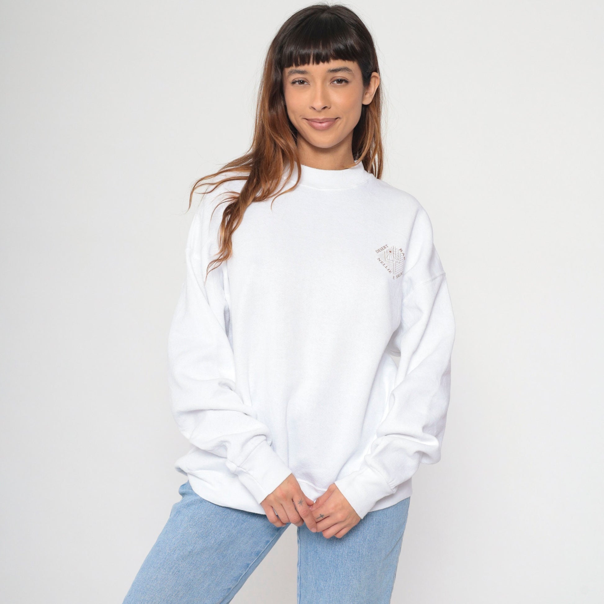 90s Nellie E Saloon Parker Arizona Graphic Sweatshirt White Crewneck Extra Large XXL