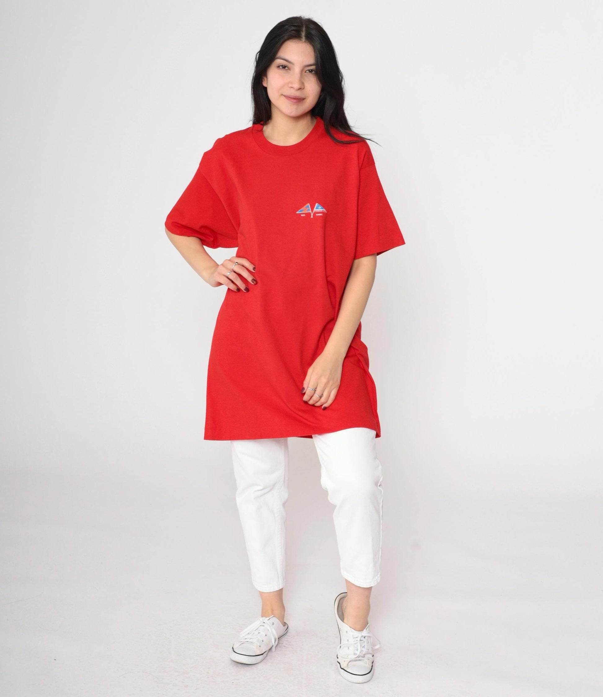 90s Mount Gay Eclipse Rum Barbados Graphic T-Shirt Red Cotton XL