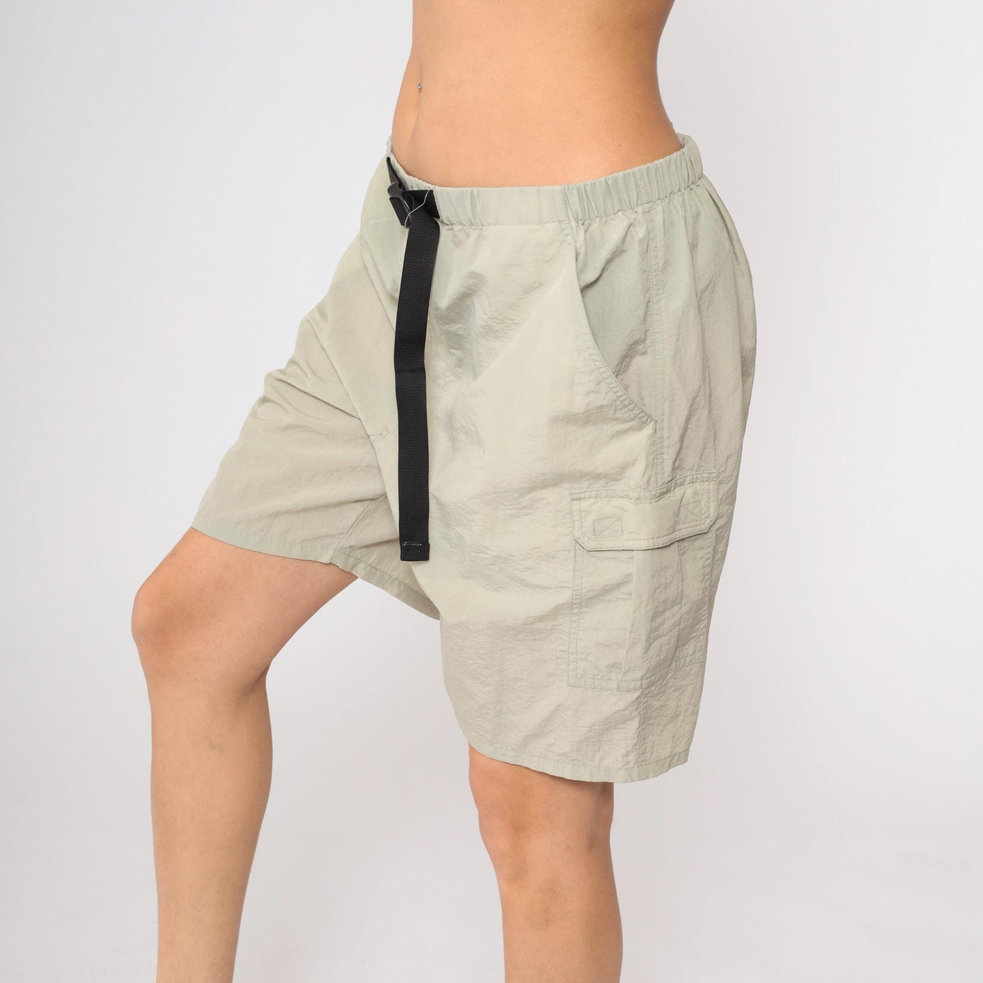 00s St. John's Bay Hiking Shorts Taupe Nylon Drawstring Large L