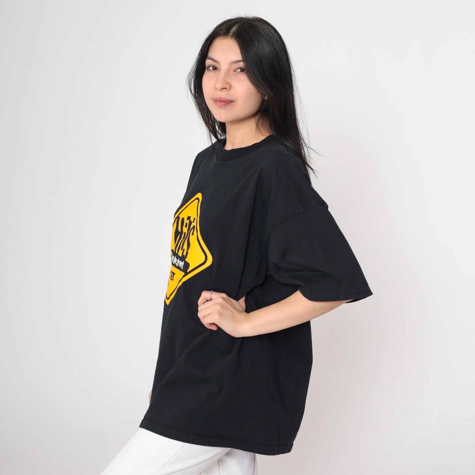 90s BET Hits From The Street Graphic T-Shirt Black Cotton Tee Extra Large
