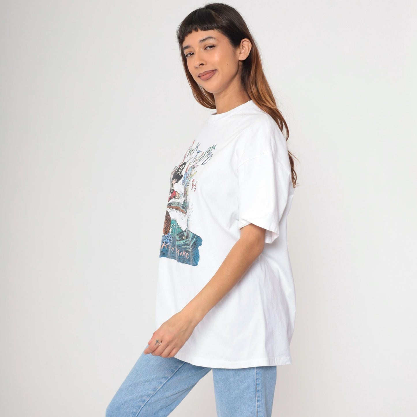 90s Spike n' Mike Sick and Twisted Festival Animation T-Shirt 1993 Pirate Graphic White Extra Large XL
