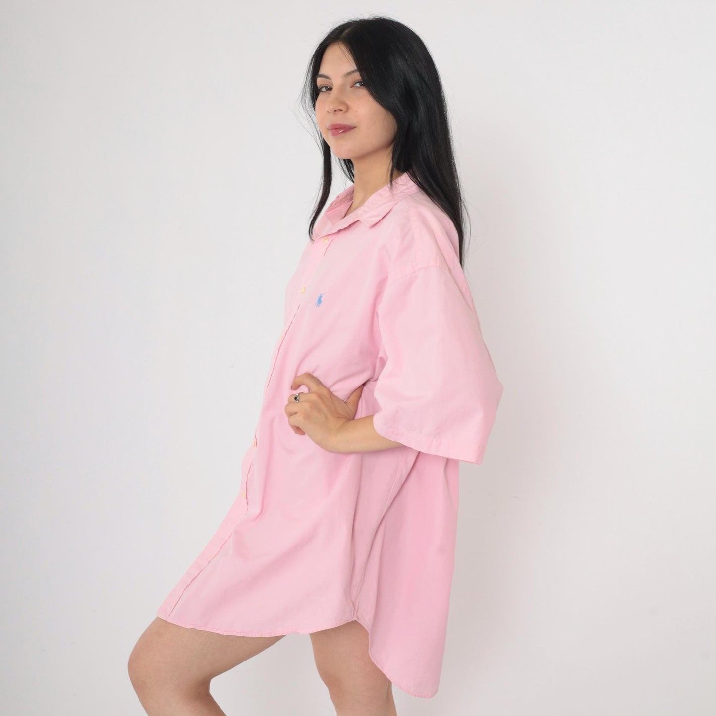 90s Polo Ralph Lauren Pink Cotton Oxford Button-Up Shirt Extra Large XL
