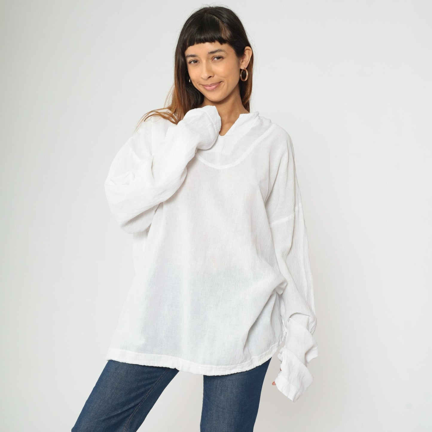 90s Stubbies White Cotton Hooded Windbreaker Jacket Extra Large XL