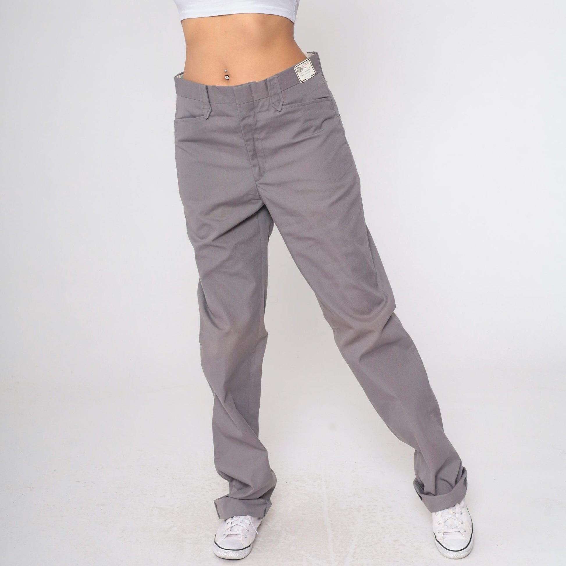 70s Mesquite By Niver Grey Ranger Pants High Rise Straight Leg Small