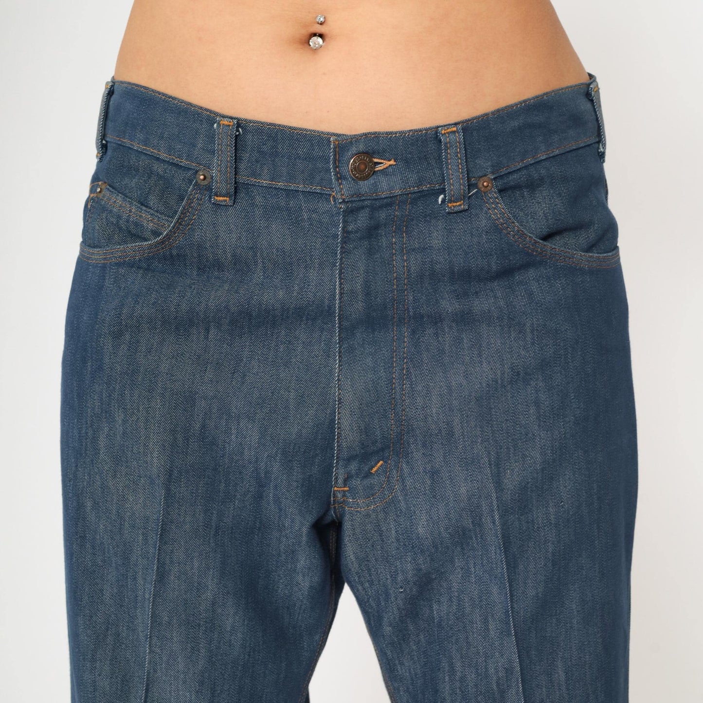 80s Levi's Dark Indigo Flared Bell Bottom Jeans High Rise Men's Medium