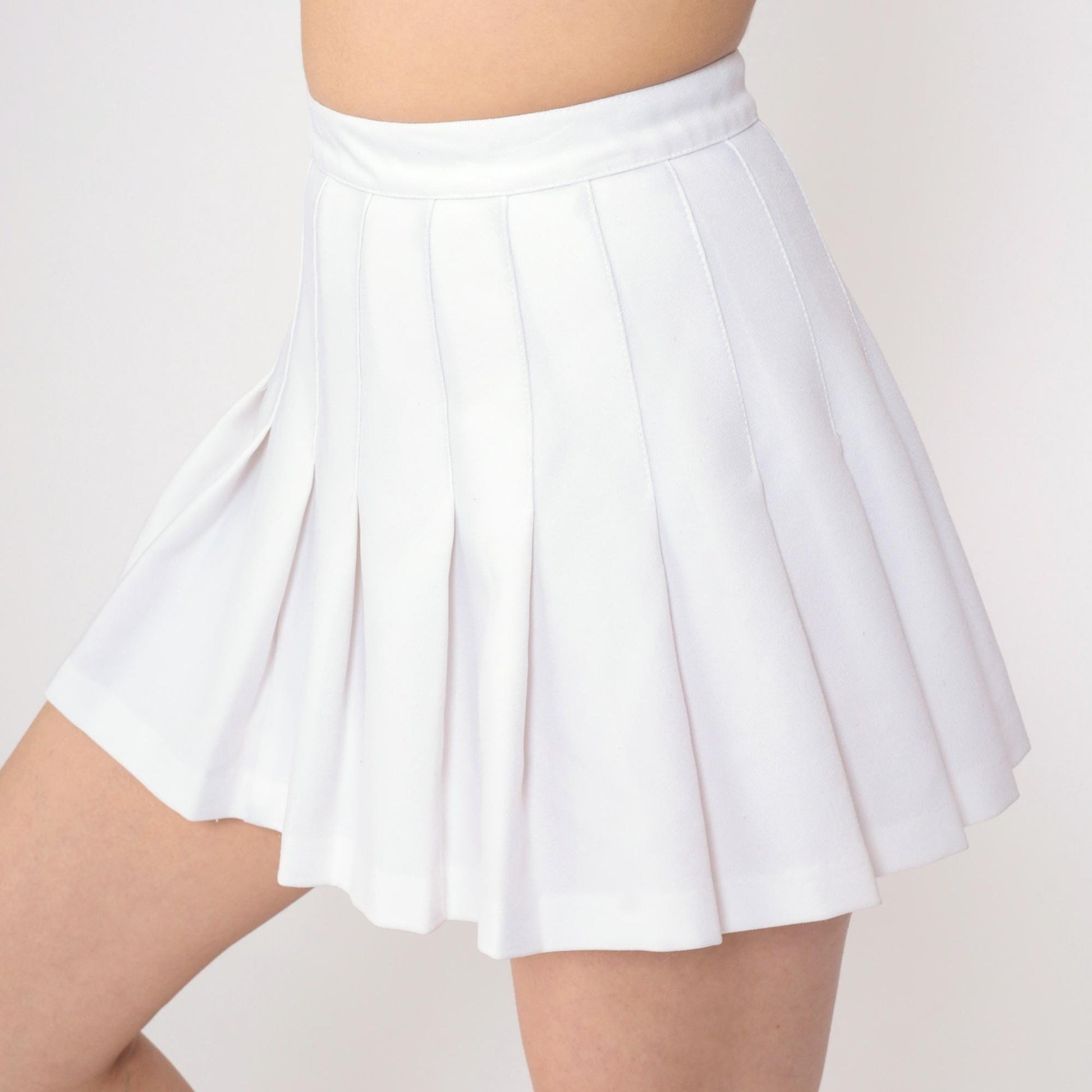 90s Skyr White Pleated Mini Skirt High Waist Tennis Preppy Extra Small