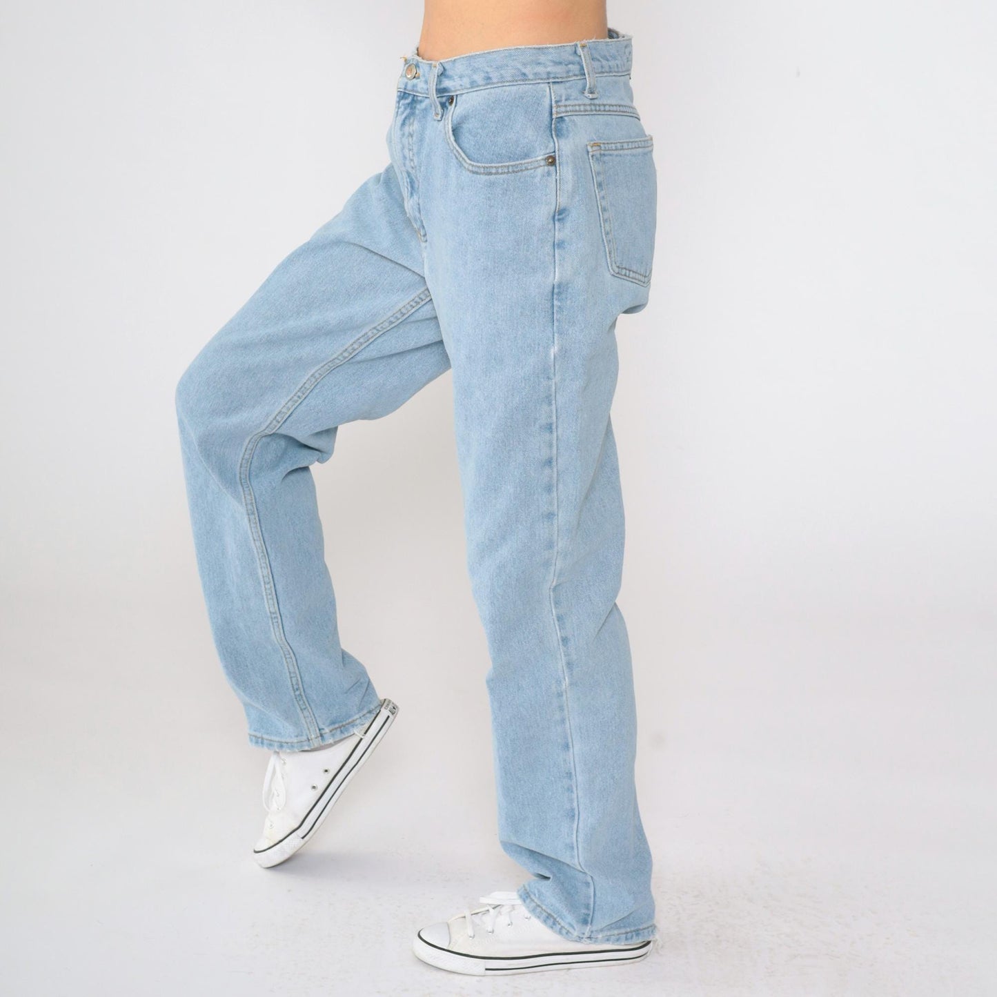 90s Cruel Girl High Rise Tapered Blue Denim Jeans Medium