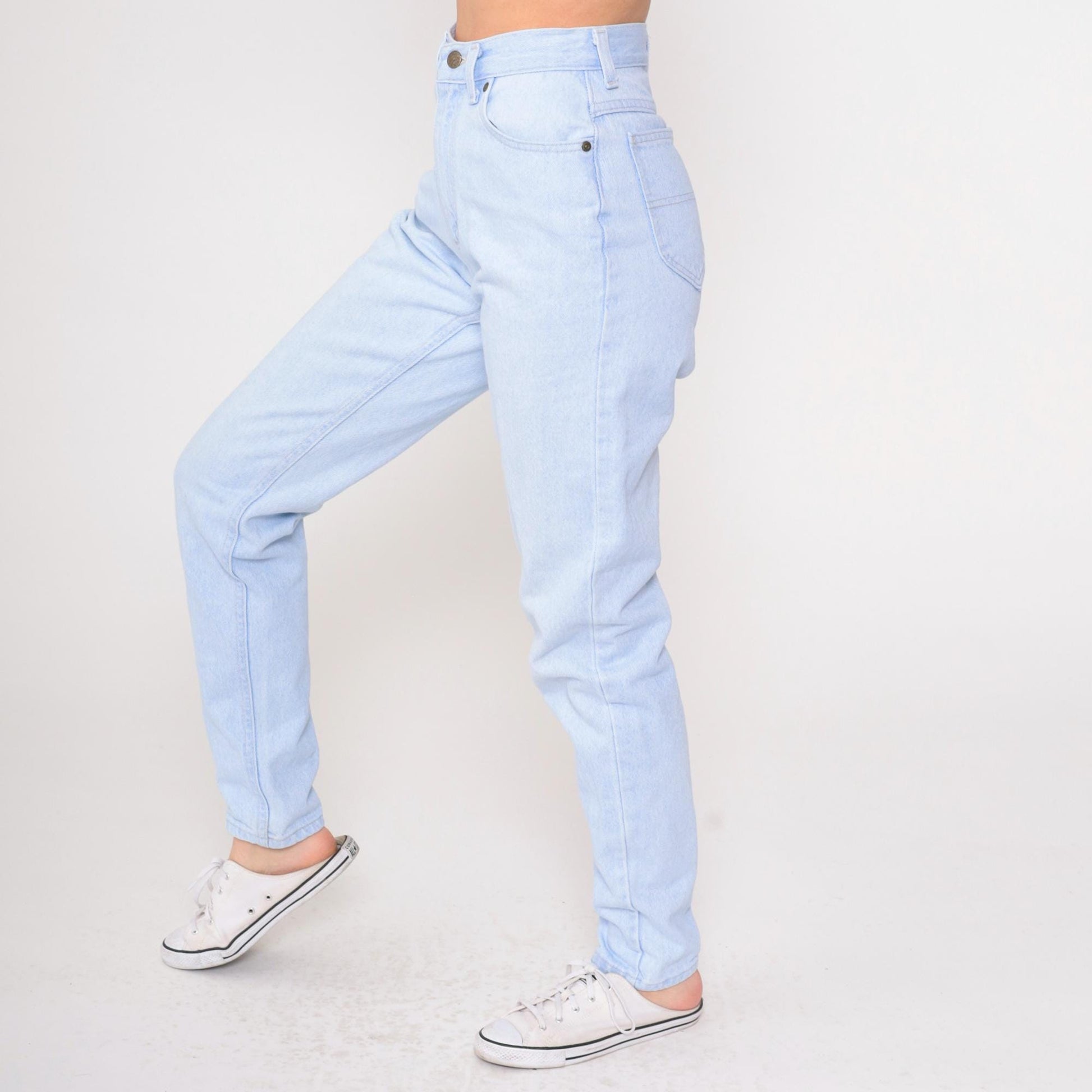 90s Lee Riders High Waist Tapered Light Wash Denim Jeans Extra Small