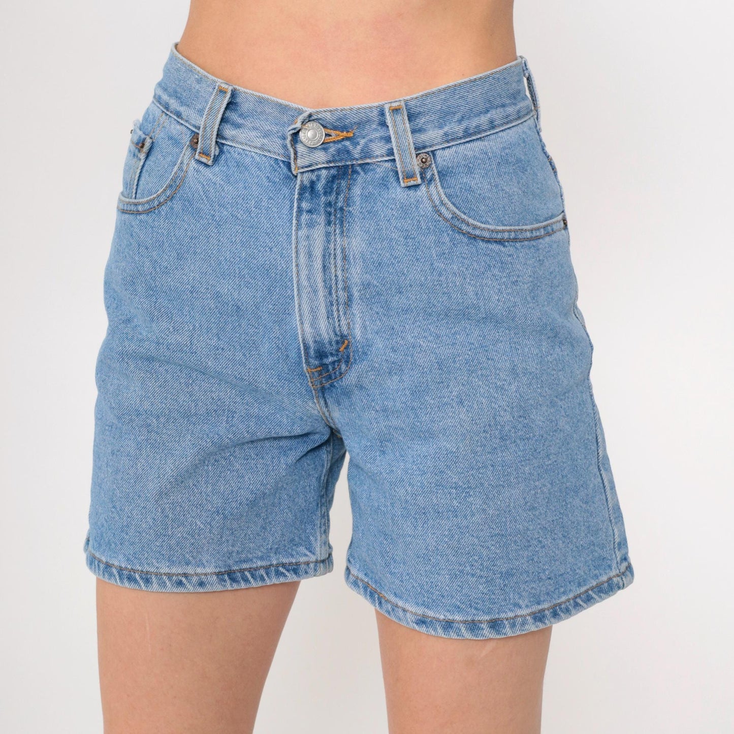 90s Levi's High-Waisted Blue Denim Shorts Cotton Small